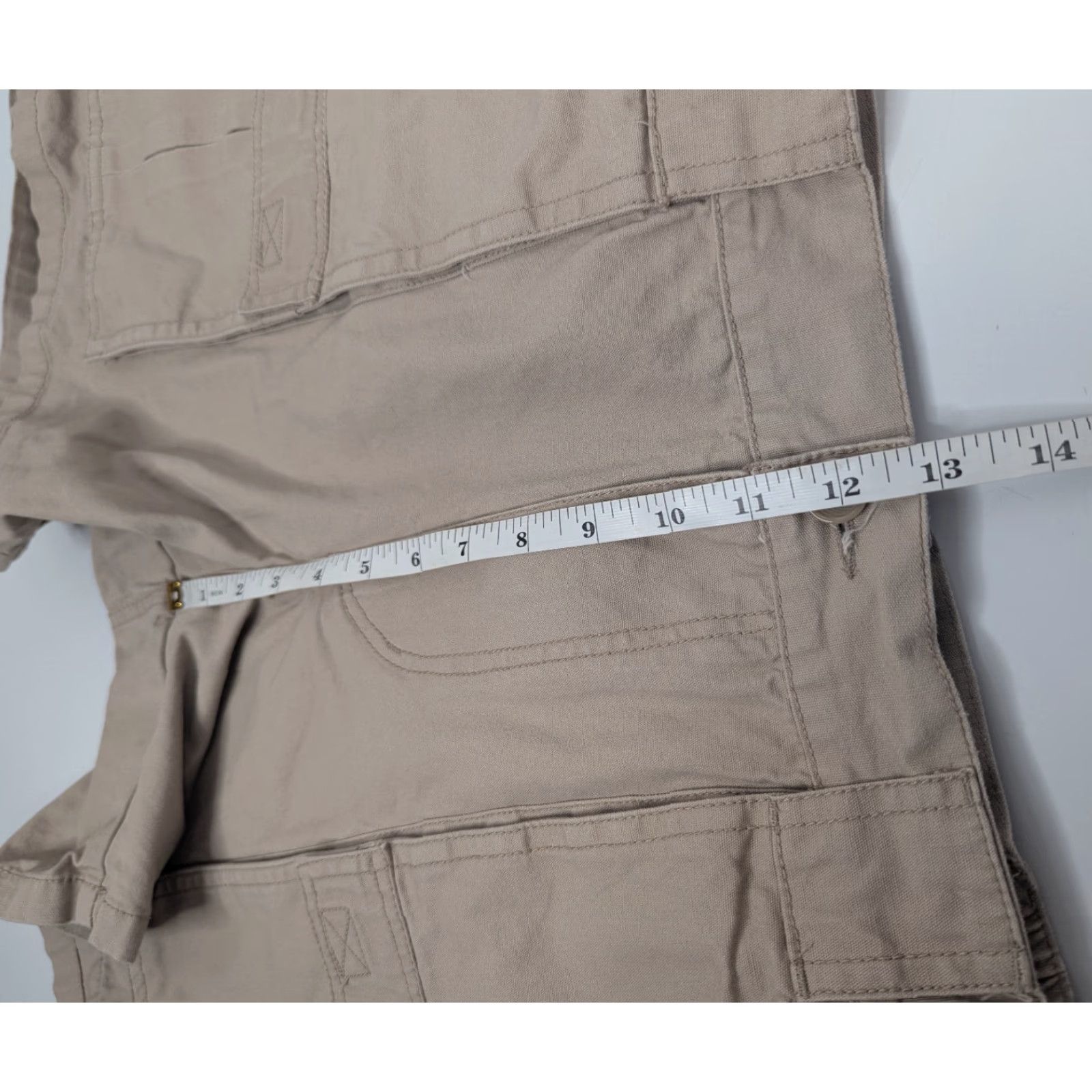 Etro Guide Gear Cargo Shorts Men Beige Hiking Cargo Pocket 36 Canvas Cotton Regular Front Belt Loops Outdoor Vintage? No Size US 36 / EU 52 - 4 Thumbnail