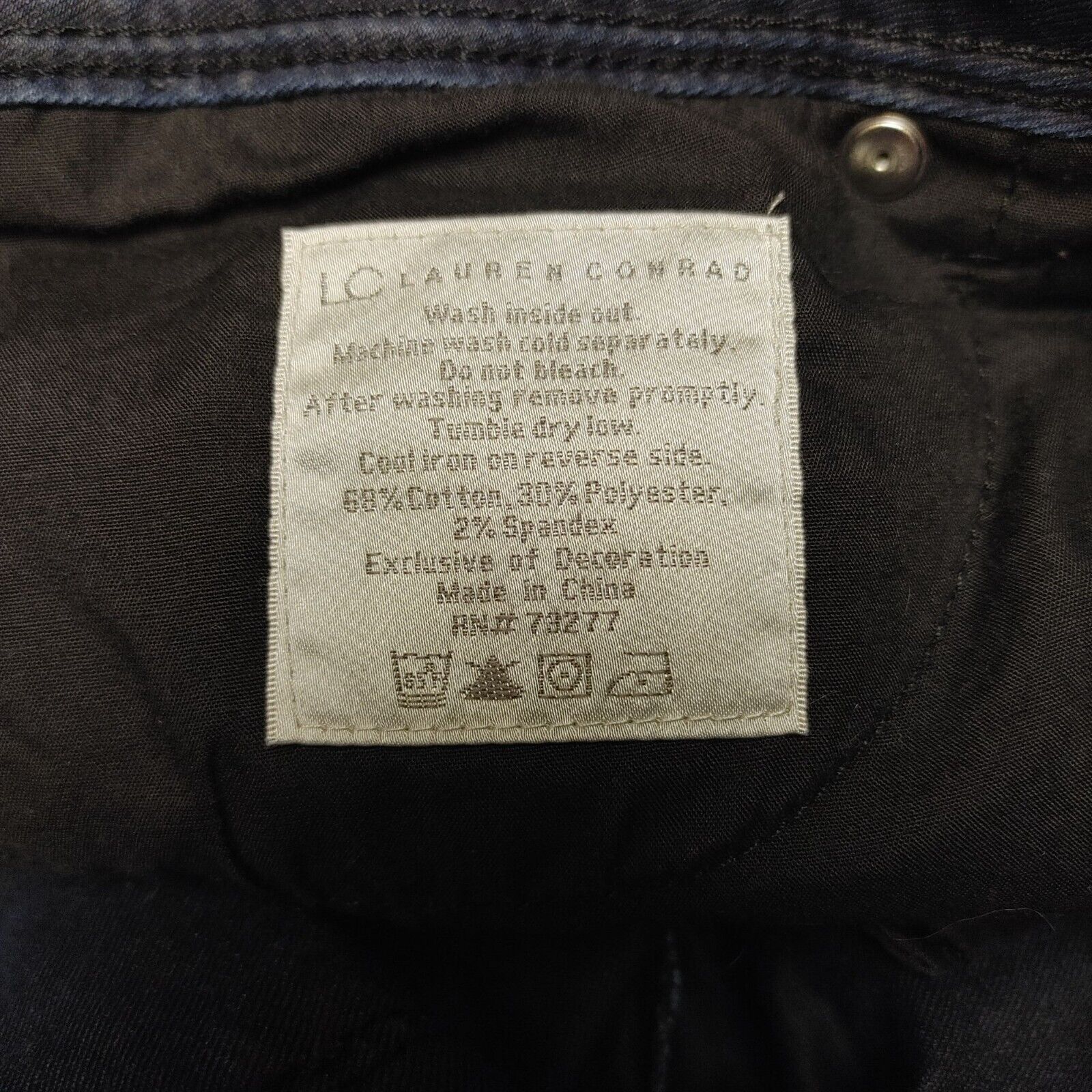 Lauren Conrad Lauren Conrad Women's Black Denim Skinny Jeans 6 Size 28" / US 6 / IT 42 - 4 Thumbnail