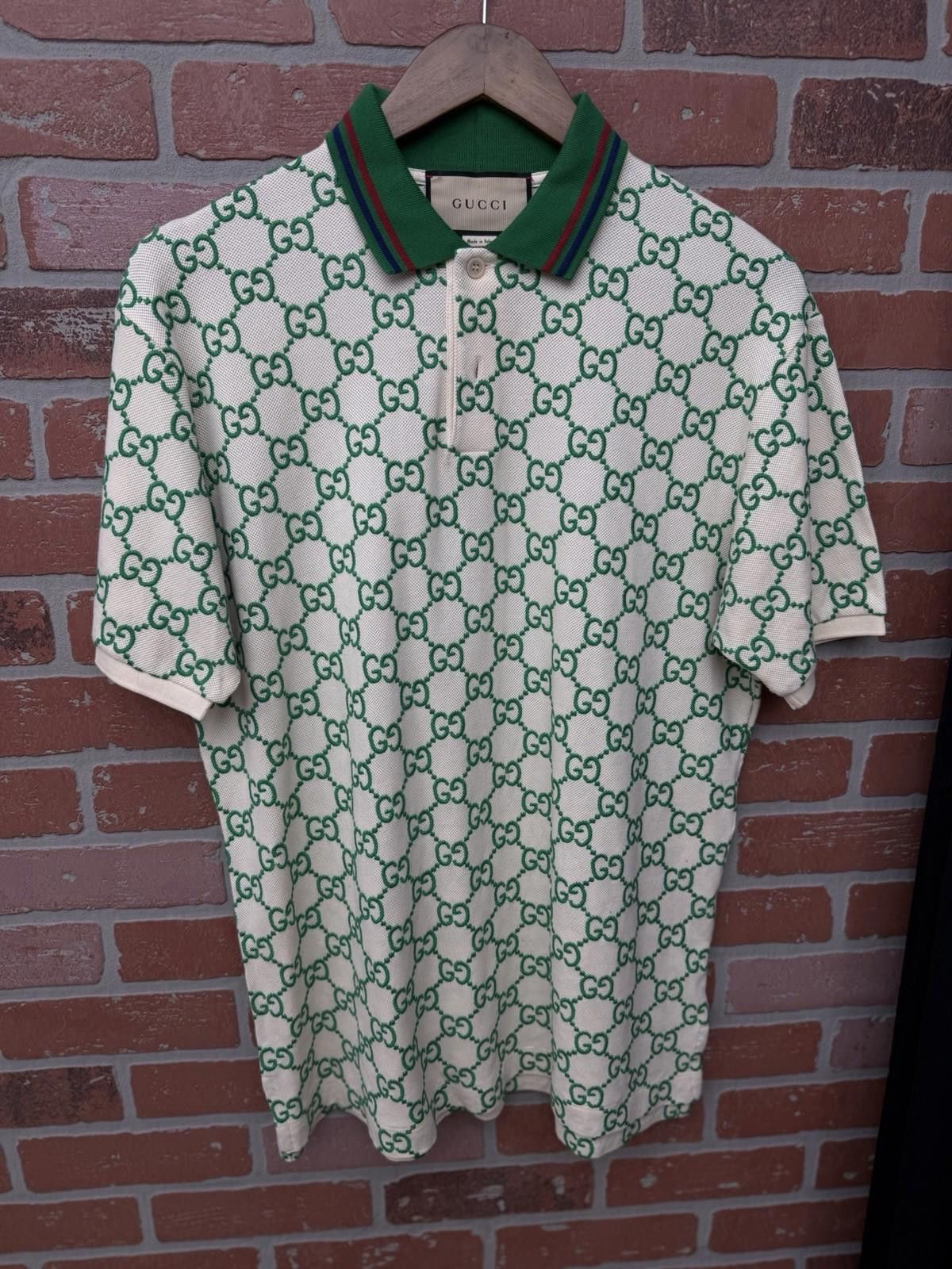 Gucci Gucci Polo T Shirt Green Gucci Logo Size Medium $850 Retail Size US M / EU 48-50 / 2 - 2 Thumbnail