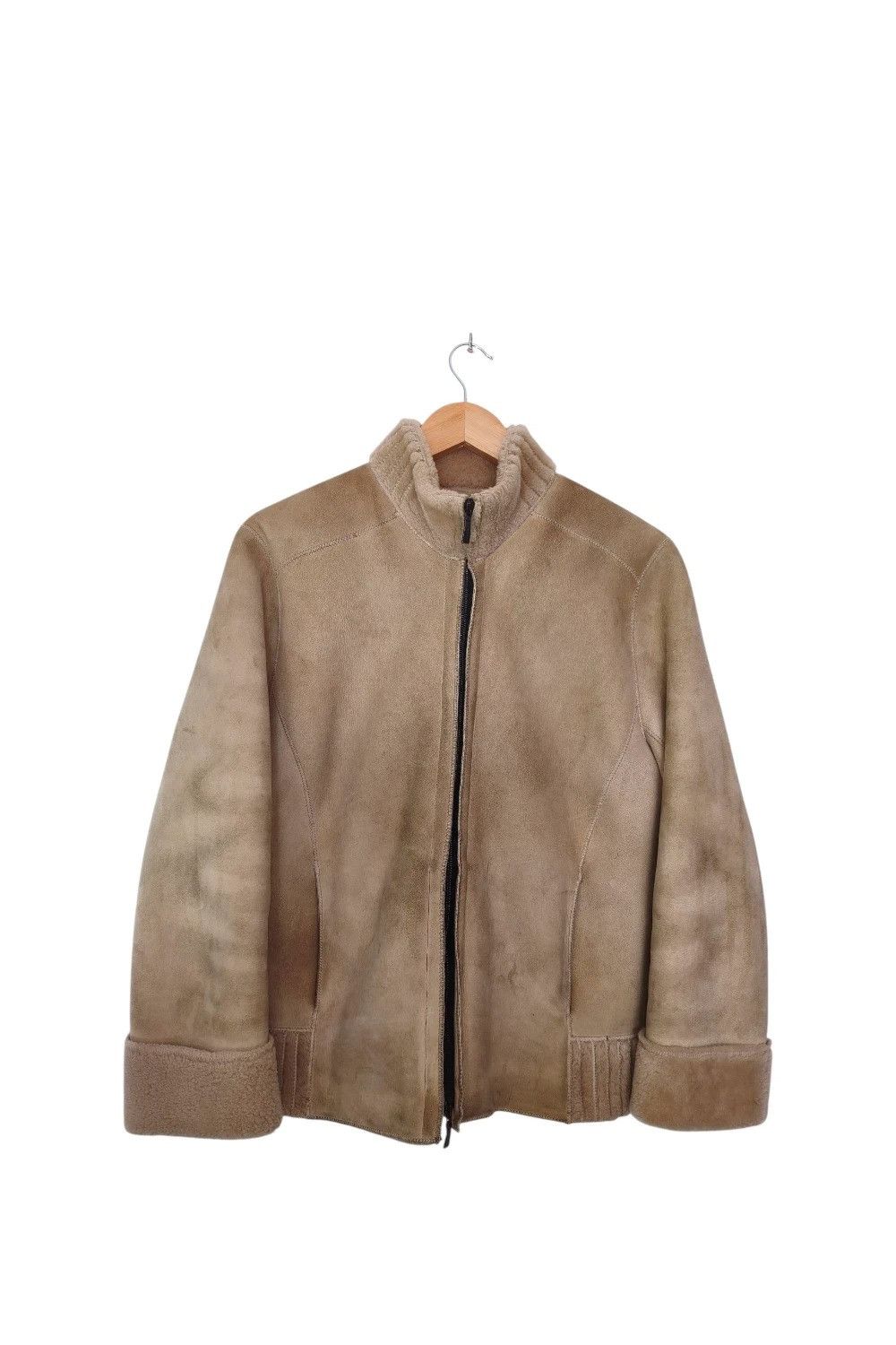 Loewe Loewe vintage made in Spain bomber shearling jacket Size L / US 10 / IT 46 - 1 Thumbnail