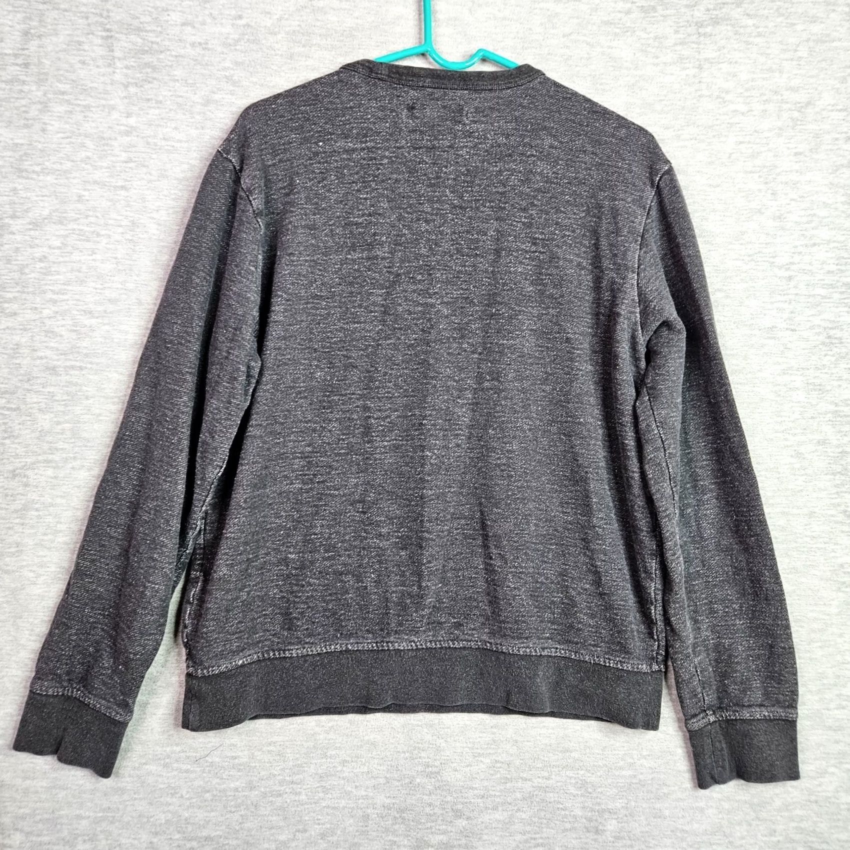Outerknown OUTERKNOWN Sweatshirt Pullover Mens Dark Grey Size L Crew Neck Fleece Regular Color Gray Logo Accents Zipper All Seasons Size US L / EU 52-54 / 3 - 2 Thumbnail