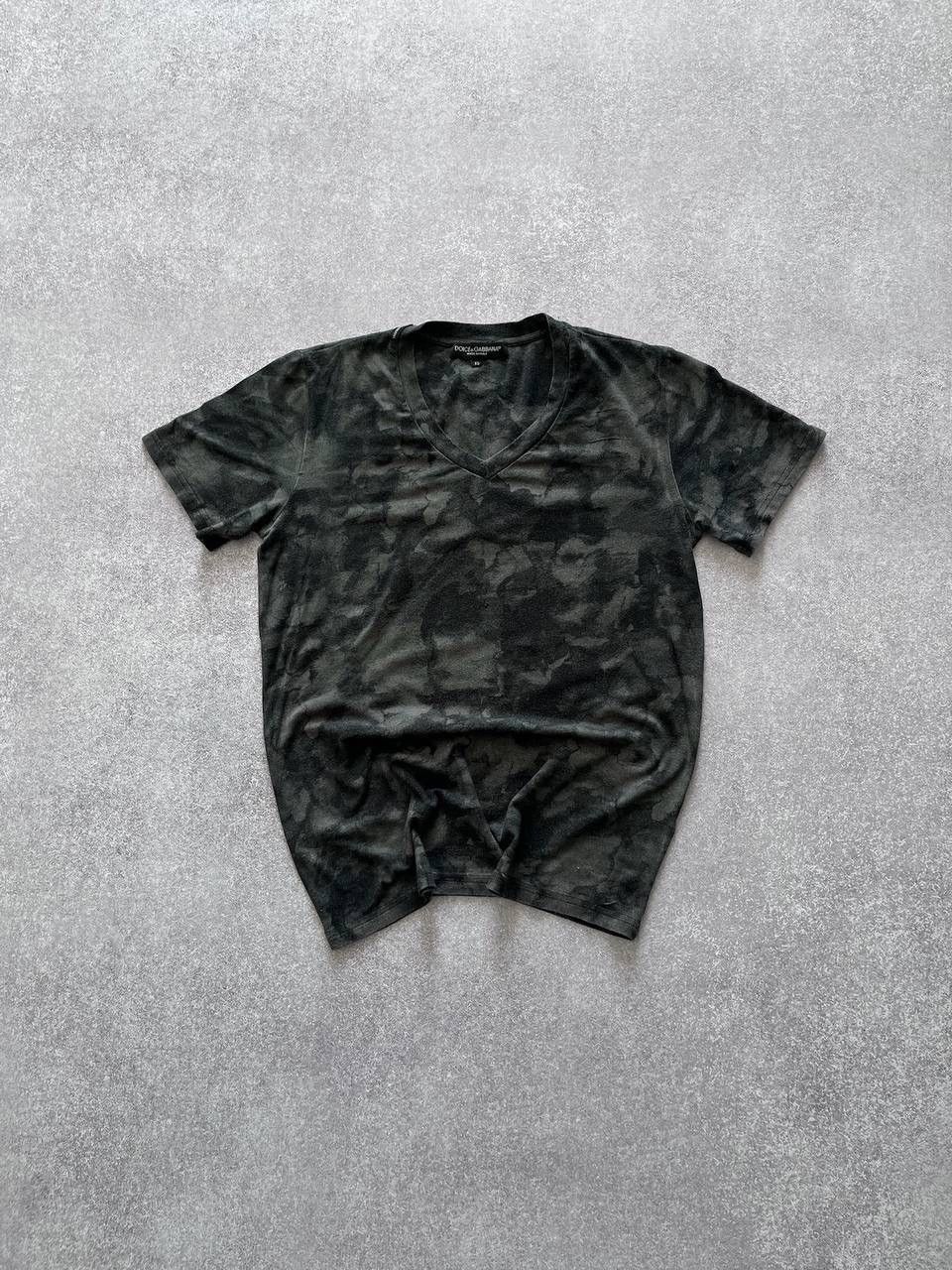 Vintage Dolce & Gabbana Black Camo T-shirt Y2K XS