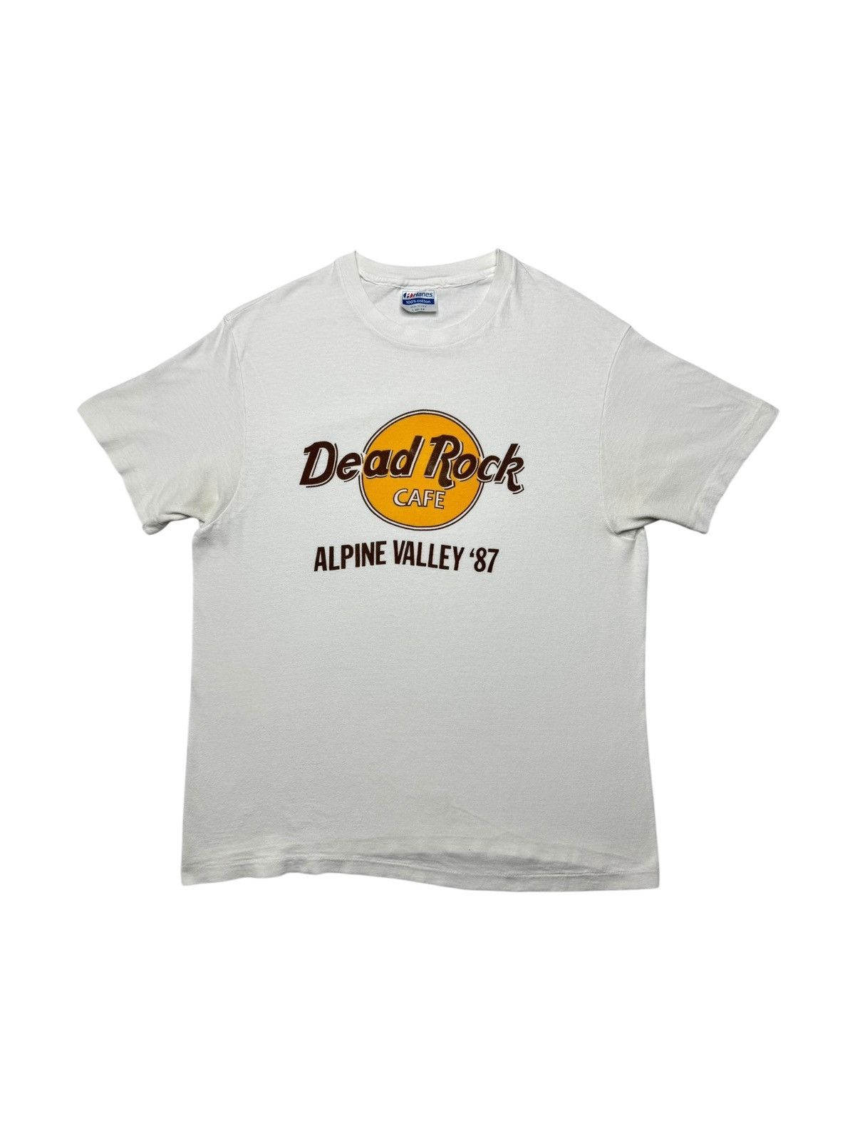 Grateful Dead Vintage 1987 Grateful Dead Rock Cafe Alpine Valley Tee Shirt Size US L / EU 52-54 / 3 - 1 Thumbnail
