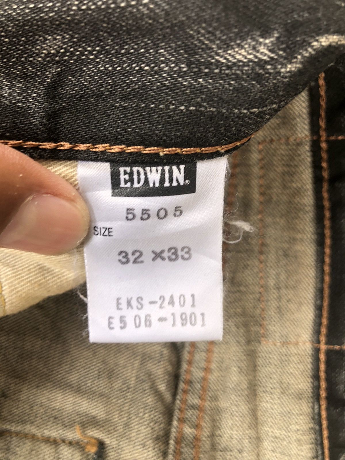 Edwin Japanese Edwin 505ZX Selvedge Denim Distressed Jeans Mudwash Size US 32 / EU 48 - 21 Thumbnail