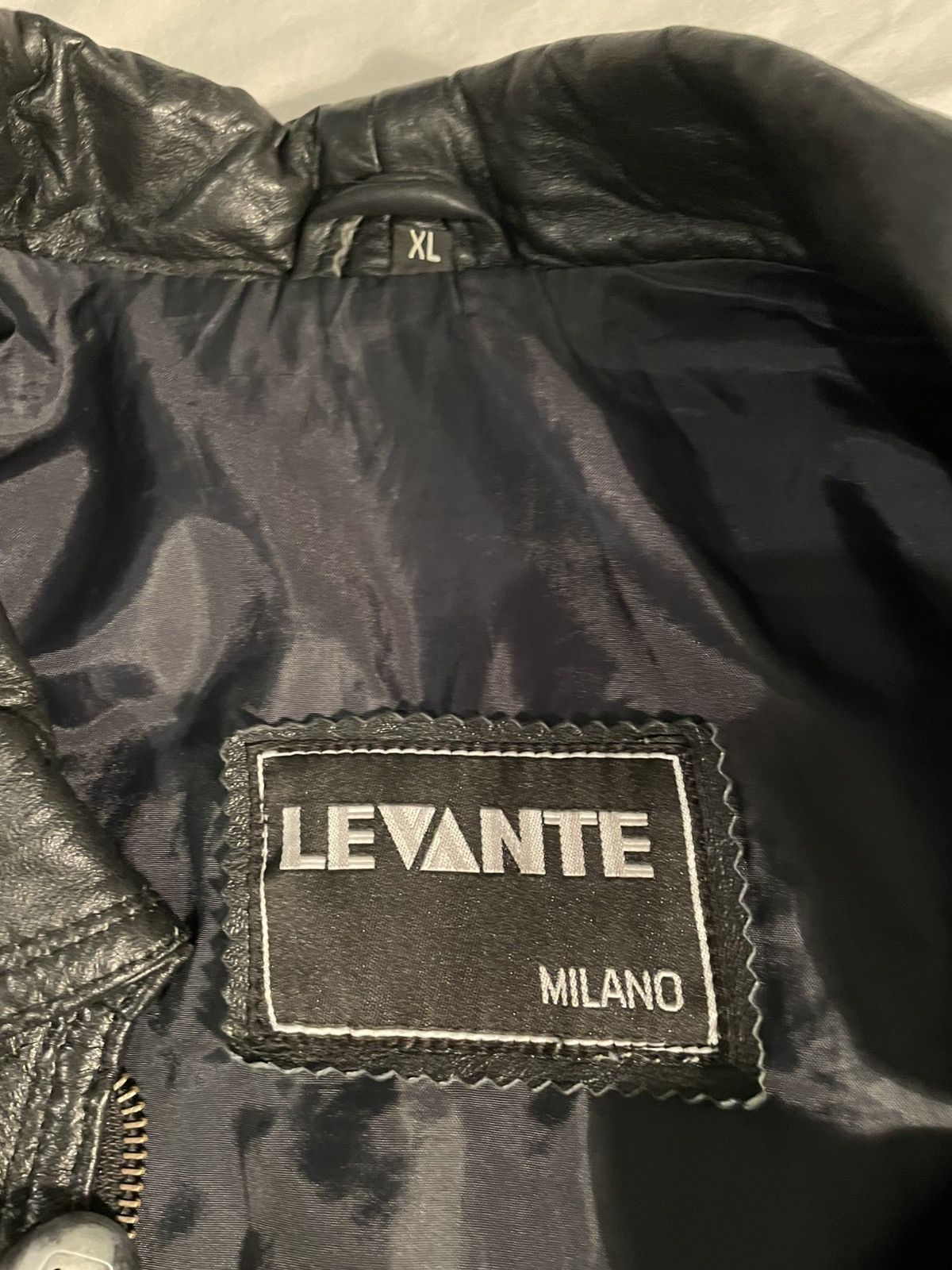 Genuine Leather × Vintage Levante underground Milano designer leather jacket Size US XL / EU 56 / 4 - 3 Thumbnail