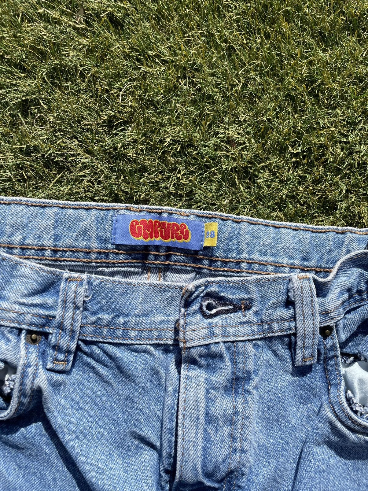 Empyre Empyre Jeans 28 Baggy Fit Blue Distressed Denim Relaxed Y2K Size US 28 / EU 44 - 2 Thumbnail
