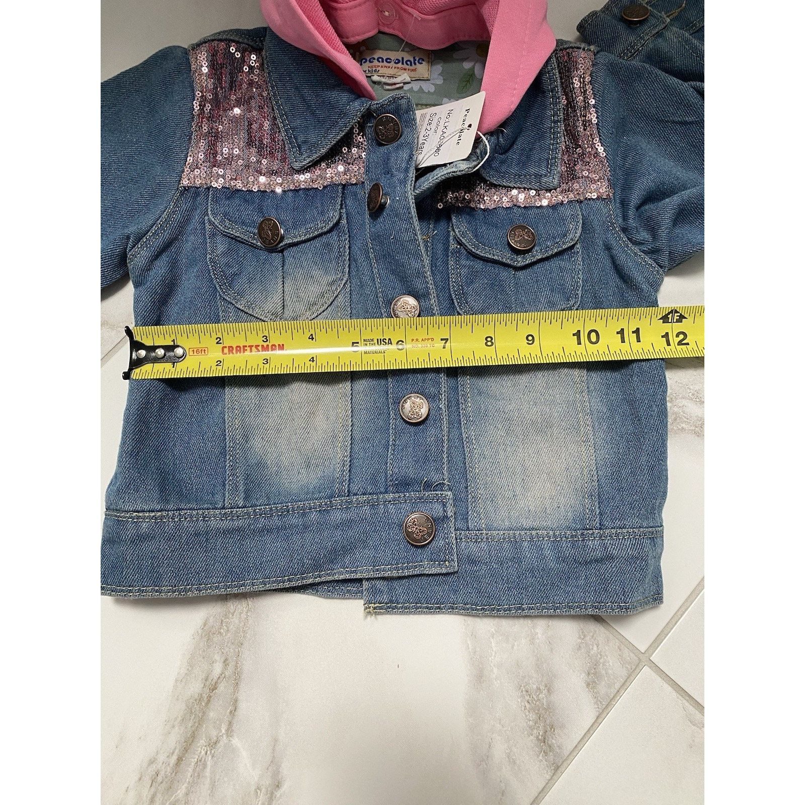 & Other Stories Peacolate denim jacket w/pink hood sz 2/3 yrs girls NWT Size XS / US 0-2 / IT 36-38 - 5 Thumbnail