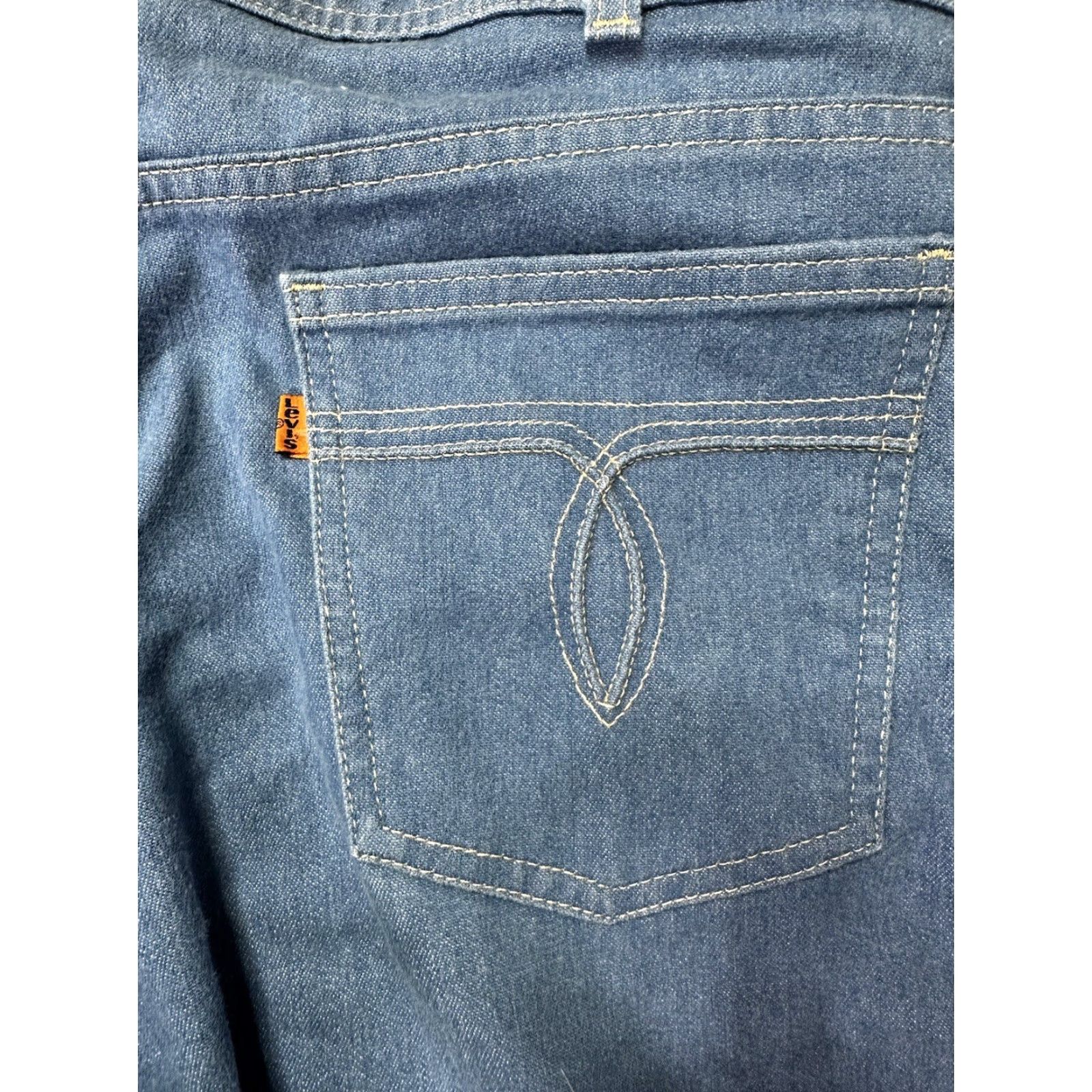 Levi's VINTAGE Levi’s Jeans 500 Series Bootcut 40x30 Mens USA Denim Blue 5-Pocket Distressed Zipper Logo Belt Loops Orange Tab Rise Mid 10-12 Inseam 30 Size US 7 / EU 40 - 2 Thumbnail