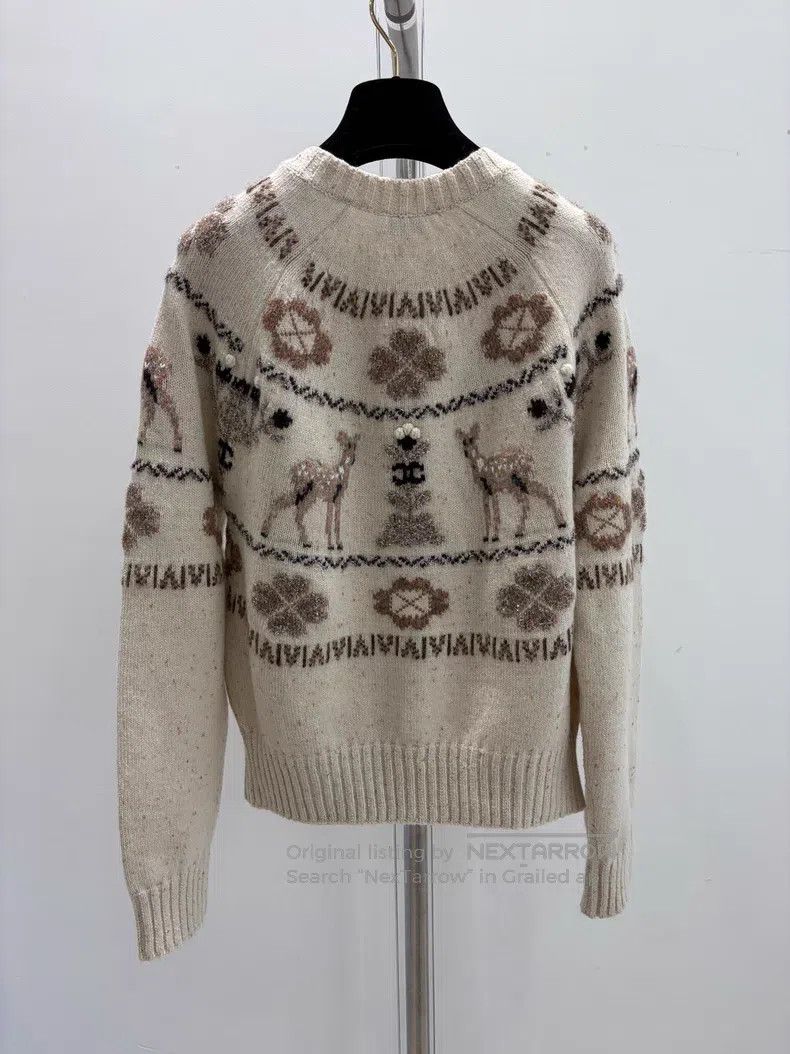 Chanel Chanel Ski Series Deer Knitted Cardigan coat Size XXS / US 00 / IT 34 - 2 Thumbnail