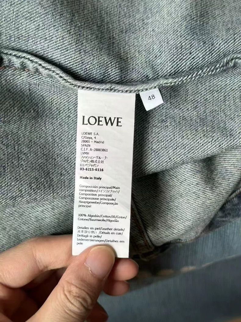 Loewe LOEWE Peep-toe logo denim jacket Size L / US 10 / IT 46 - 4 Thumbnail