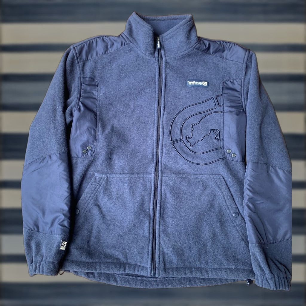 Ecko Unltd. VINTAGE ECKO UNLTD Hoodie Zip Up Fleece Jacket M Black Knit Logo Graphic Print Men Regular Full Zip Hooded Grunge Y2K City Hip Hop Size US M / EU 48-50 / 2 - 1 Thumbnail