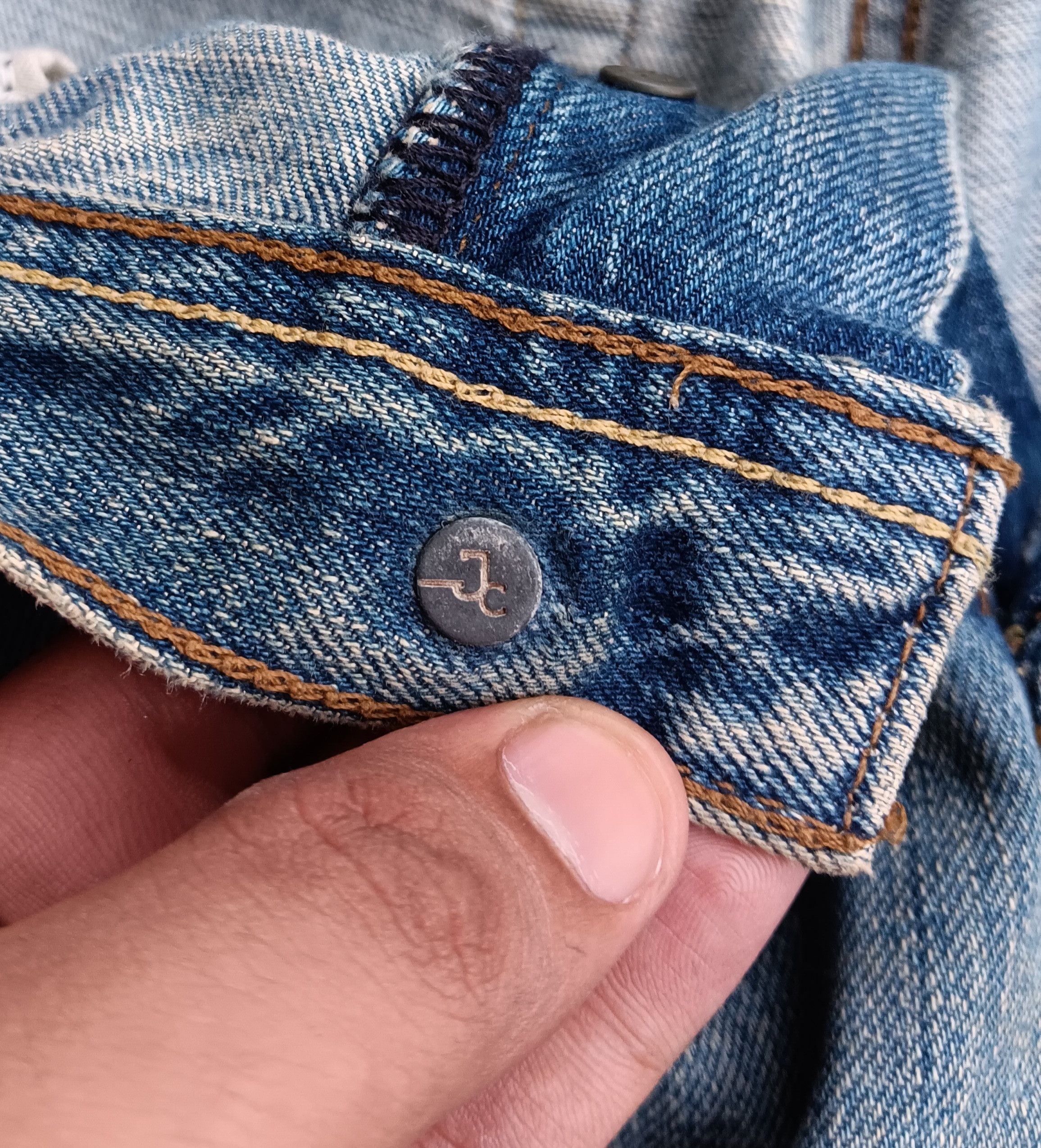 Japanese Brand J&COMPANY CROSS PATCH EMBROIDERY DENIM BOOTCUT Size US 33 - 15 Thumbnail