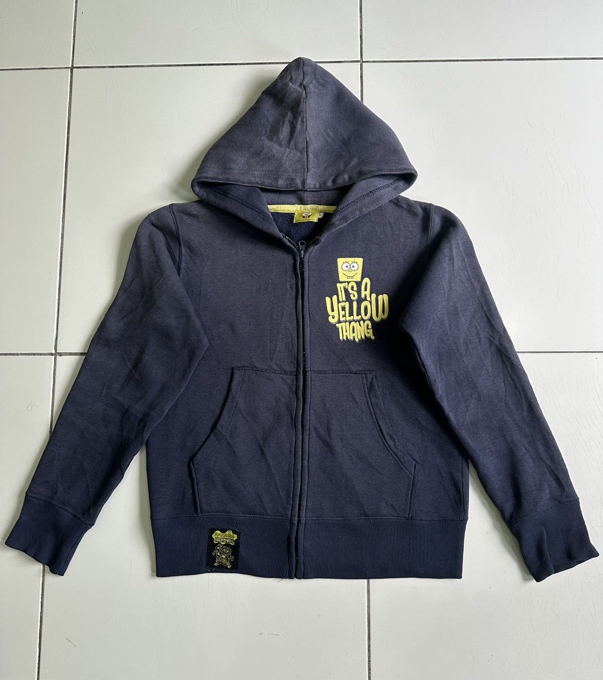 Nickelodeon × Vintage Vintage Spangebord around town Zip up Faded hoodie Size US M / EU 48-50 / 2 - 2 Thumbnail