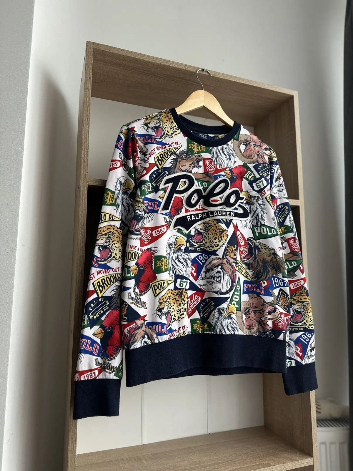 Polo Ralph Lauren × Vintage Vintage PRL Sweatshirt Navy Polo Ralph Lauren Over Logo Size US S / EU 44-46 / 1 - 7 Thumbnail