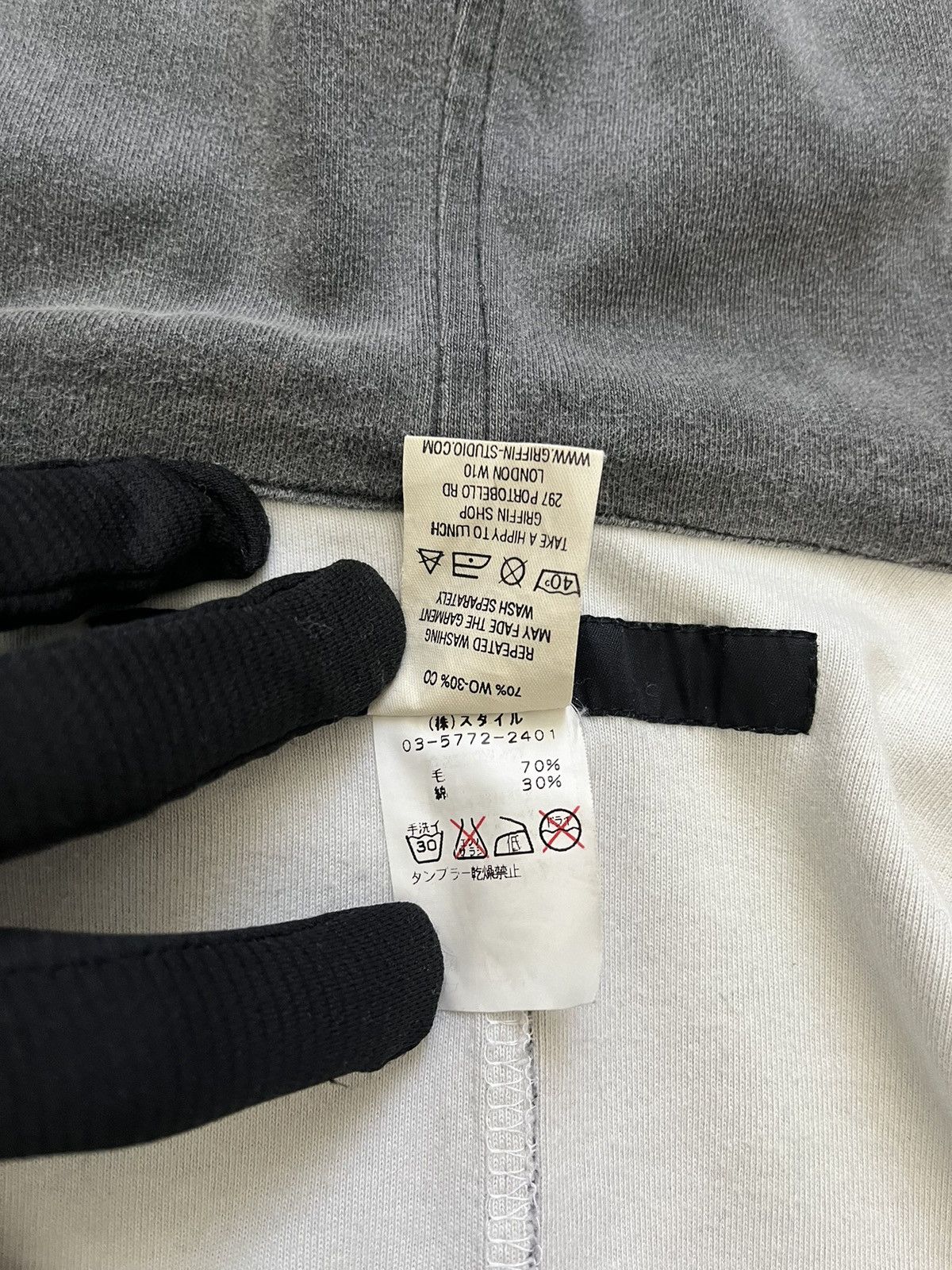 Griffin Griffin mid 1990s hybrid wool-cotton hoodie Size US M / EU 48-50 / 2 - 11 Thumbnail
