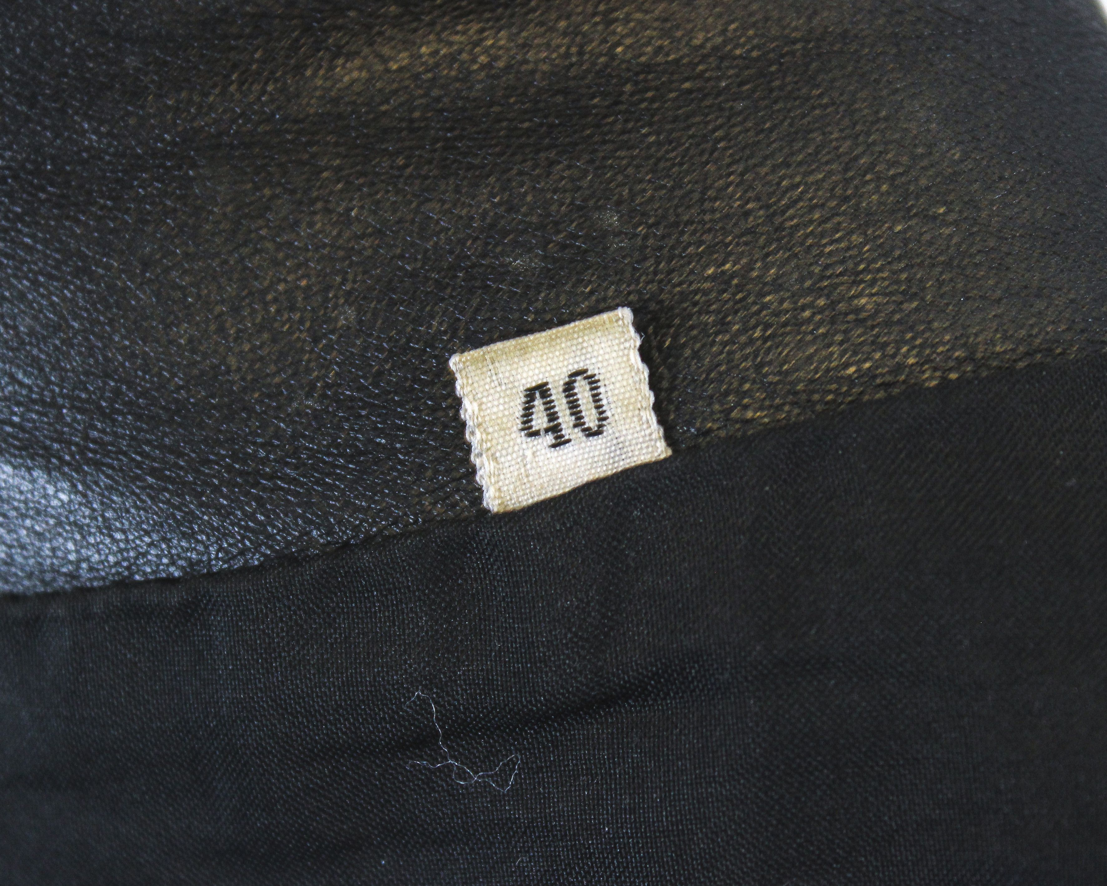 Leather × Vintage Women M EU 40 Real Leather Black Mini A-Line Skirt Bottoms Size 28" / US 6 / IT 42 - 5 Thumbnail