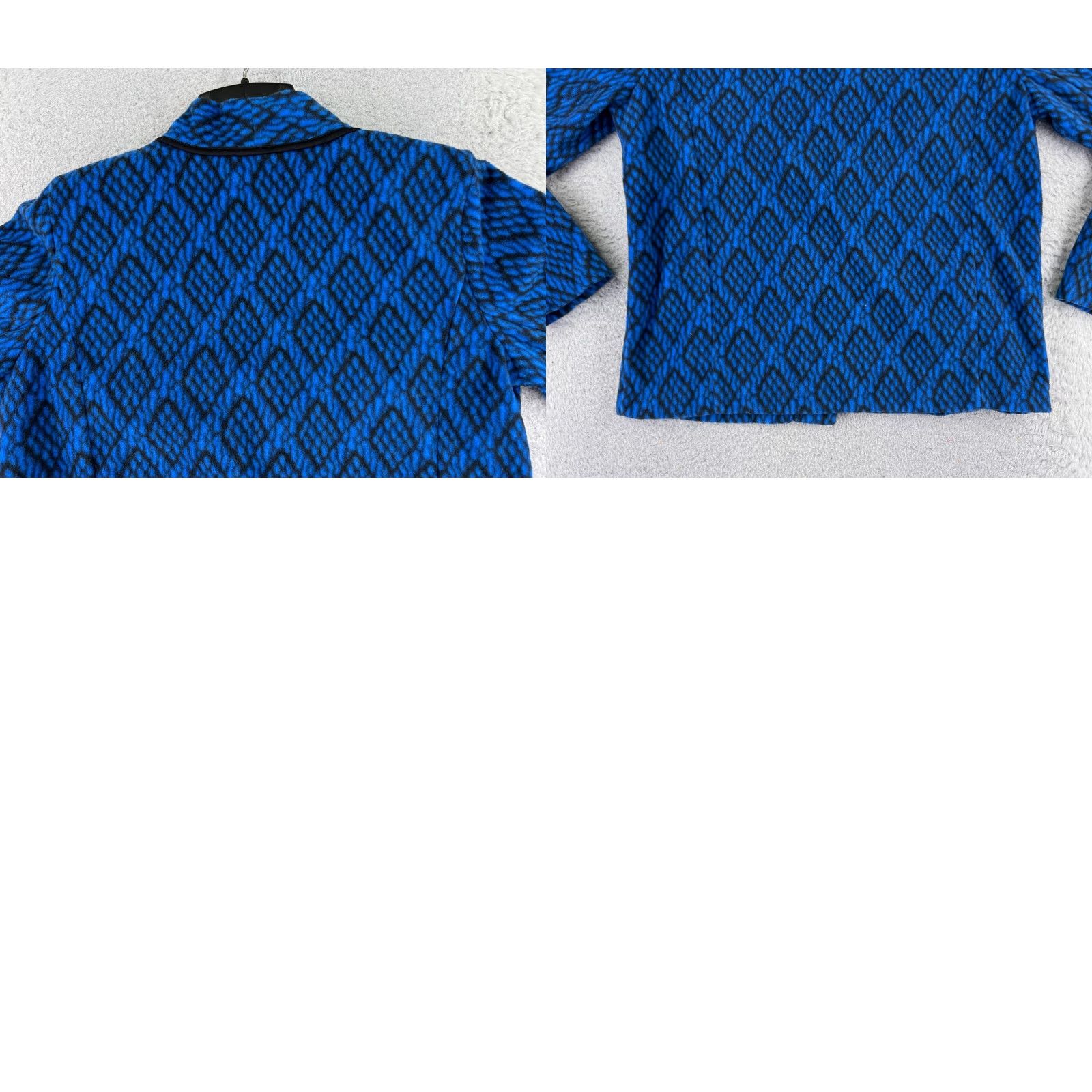 Bob Mackie Bob Mackie Jacket Womens Medium Blue Button Up Fleece Lined Collared Size M / US 6-8 / IT 42-44 - 9 Thumbnail