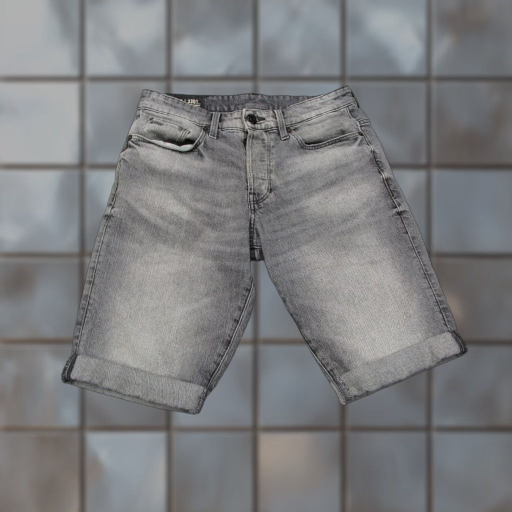 G-Star G Star Shorts 29 Gray Denim Straight Button Fly 11" Skate Casual Mens Size US 29 - 1 Thumbnail