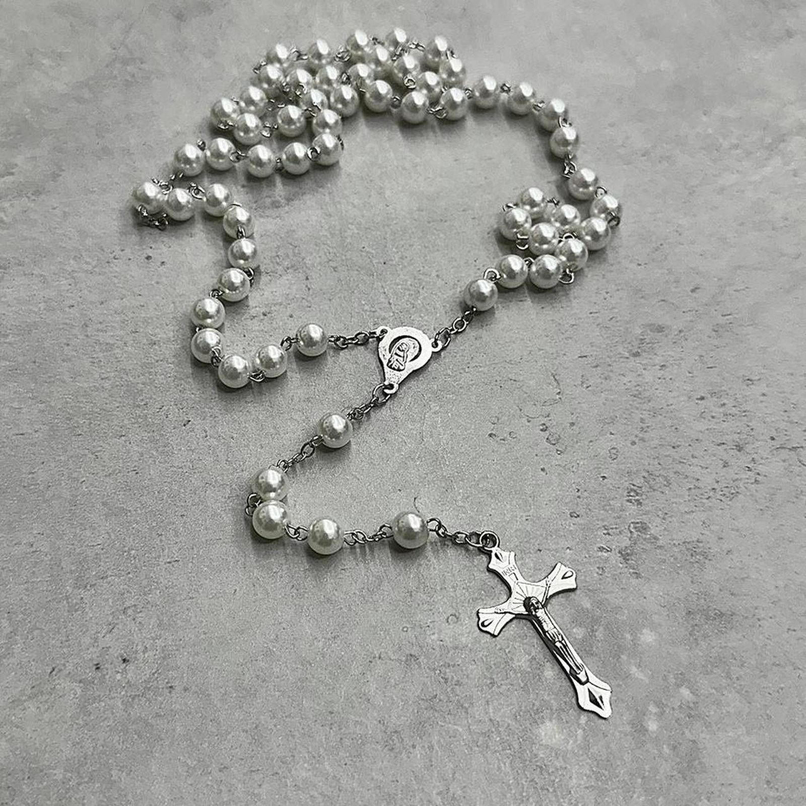 Other Rosary white and silver beaded MENS2 Size ONE SIZE - 1 Thumbnail