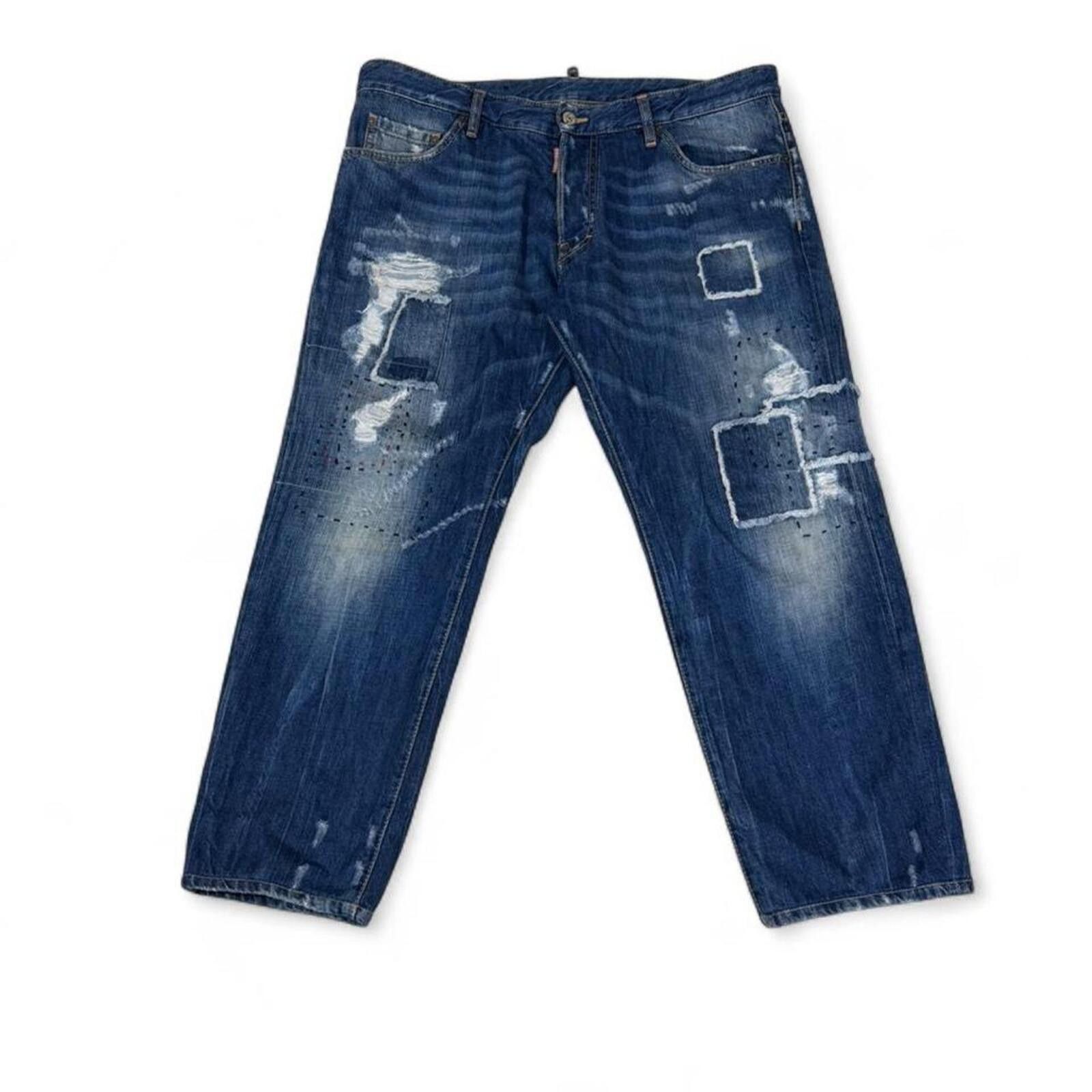 Dsquared2 DSQUARED2 blue jeans with unique design Size US 39 - 1 Thumbnail