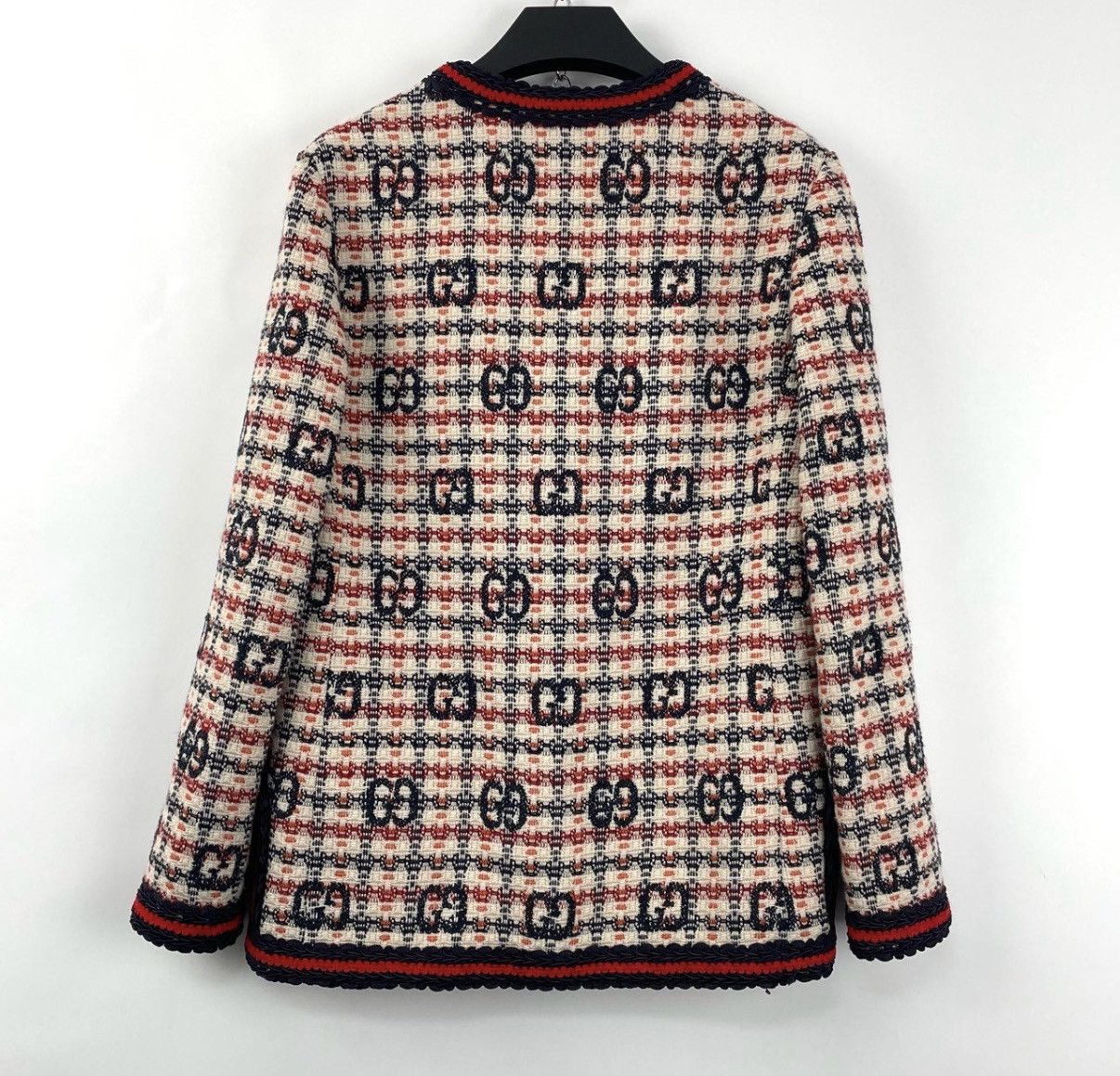 Gucci Gucci/Double G All-Over Print Tweed Coat K12 Size XS / US 0-2 / IT 36-38 - 2 Thumbnail