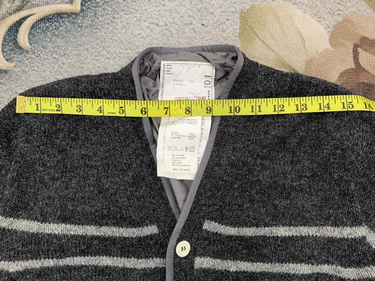 Sacai Sacai Wool Sweater Cardigan Knit Jacket Stripes Pattern Size US M / EU 48-50 / 2 - 15 Thumbnail