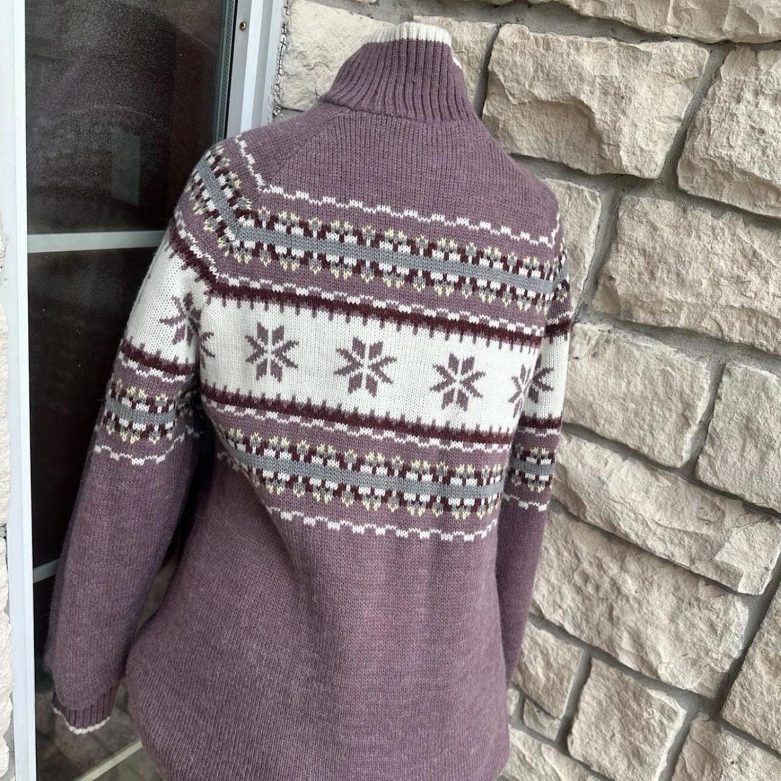 Other Purple and white vintage 90s zip-up sweater Size S / US 4 / IT 40 - 2 Thumbnail