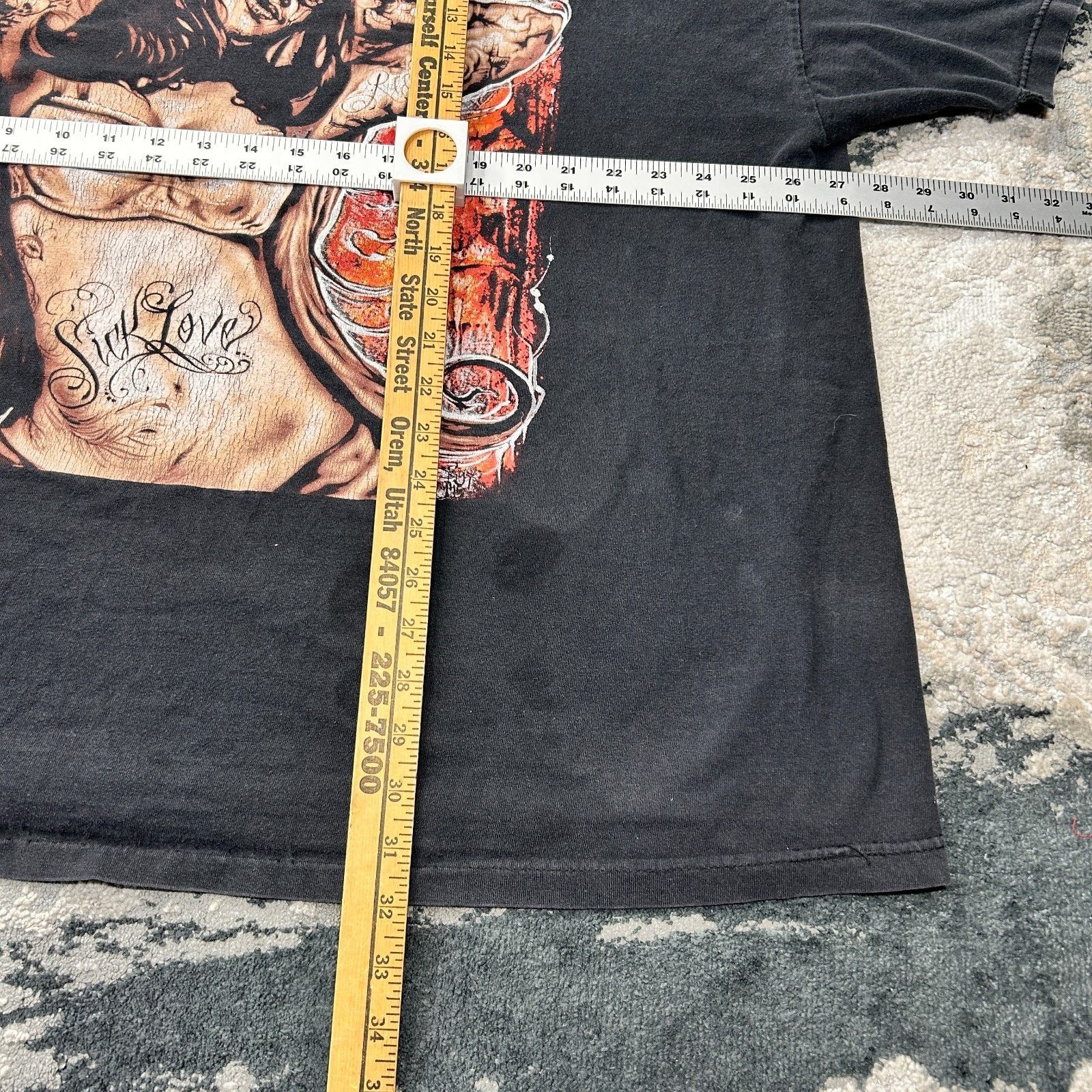 &Daughter Psycho Realm 1997 T-shirt Mens Black Cotton Sick Love Psycho Size US XL / EU 56 / 4 - 6 Thumbnail