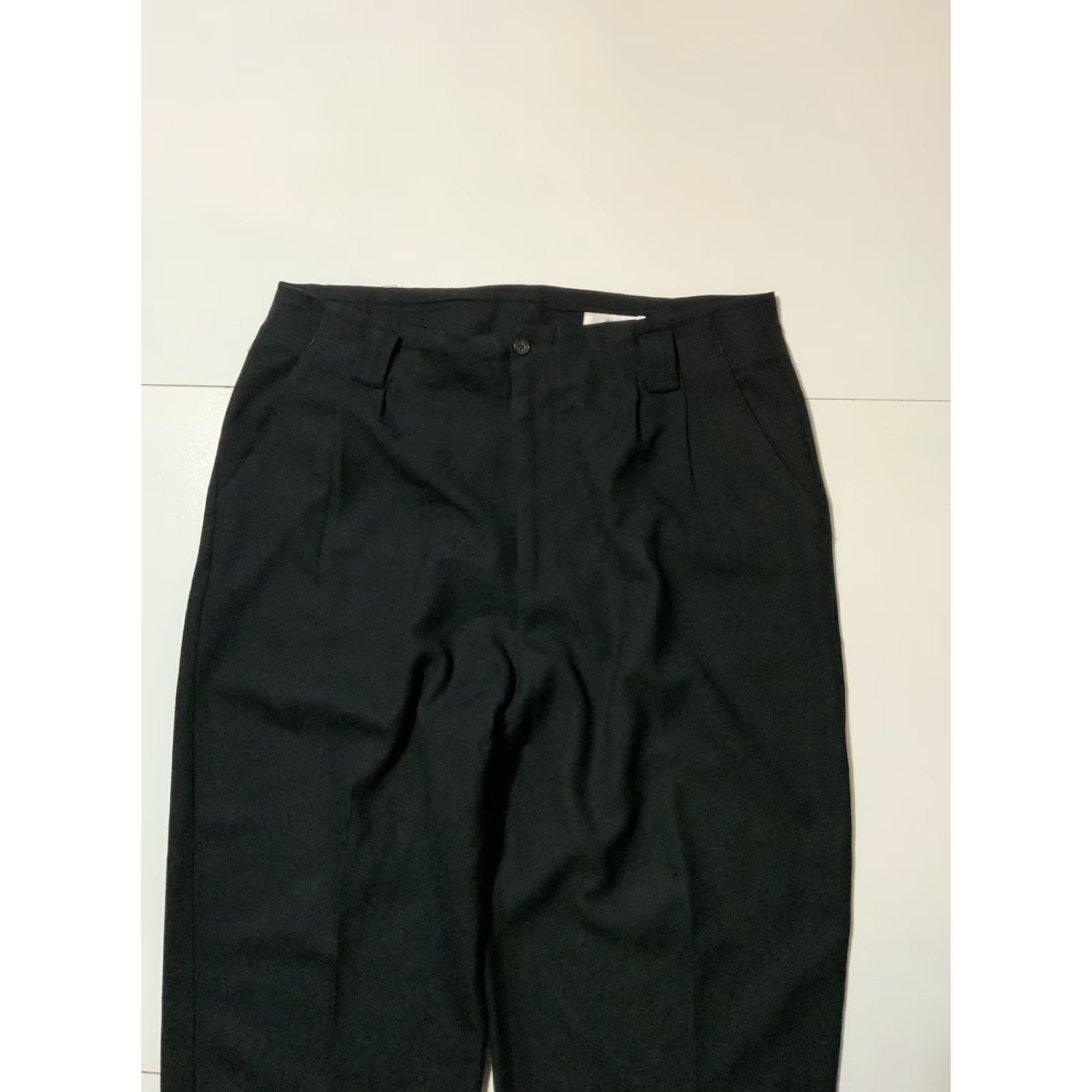 Vintage VINTAGE 80s Studio Tokyo International Japan Wool Black Pleated Cuffed Pants 36 Size US 36 / EU 52 - 5 Thumbnail