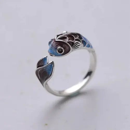 Jewelry Adjustable Koi Fish Viral Ring Size ONE SIZE - 1 Thumbnail