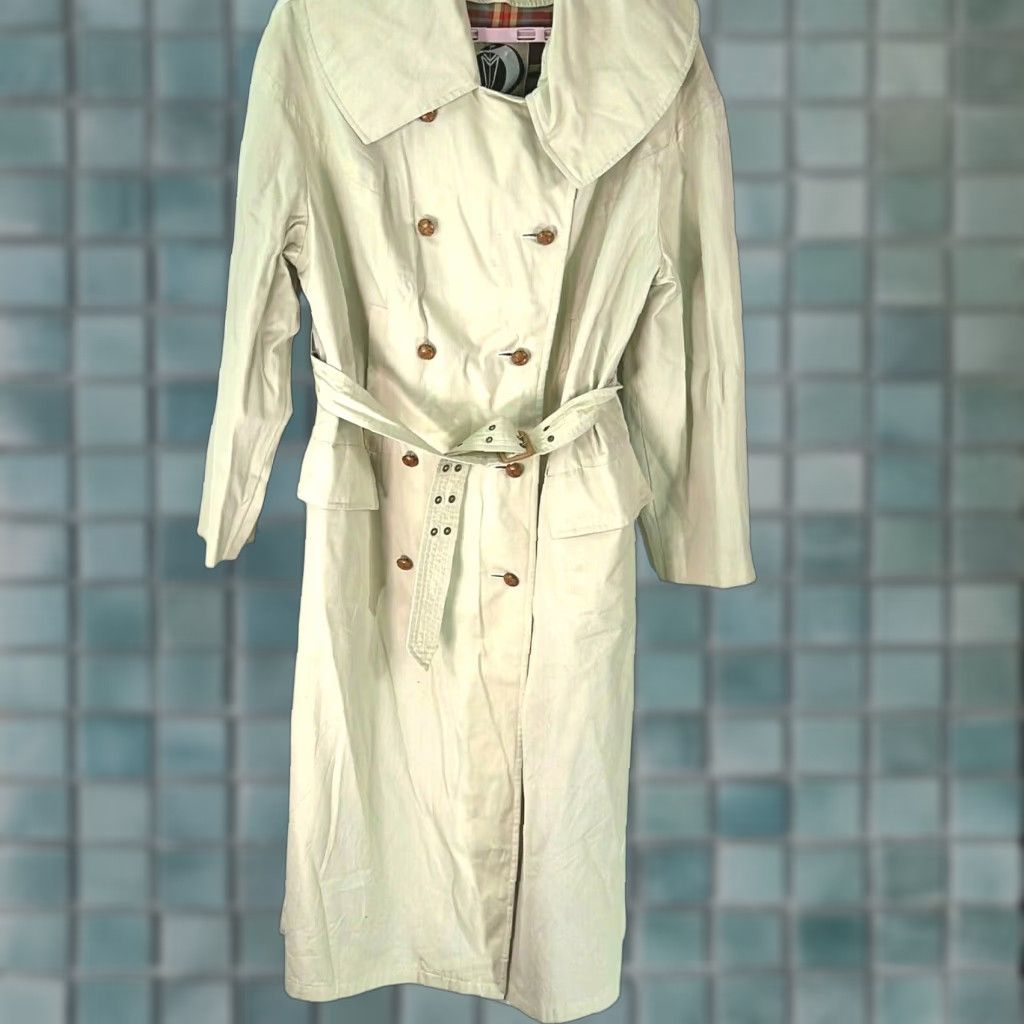Vintage VINTAGE Silver Sail Women's Trench Coat XL Beige Long Sleeve Casual Classic Button Front Size XL / US 12-14 / IT 48-50 - 1 Thumbnail
