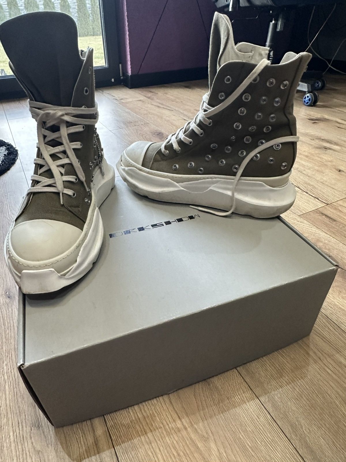 Rick Owens Drkshdw Rick Owens DRKSHDW Abstract Ramones Size US 12 / EU 45 - 1 Thumbnail