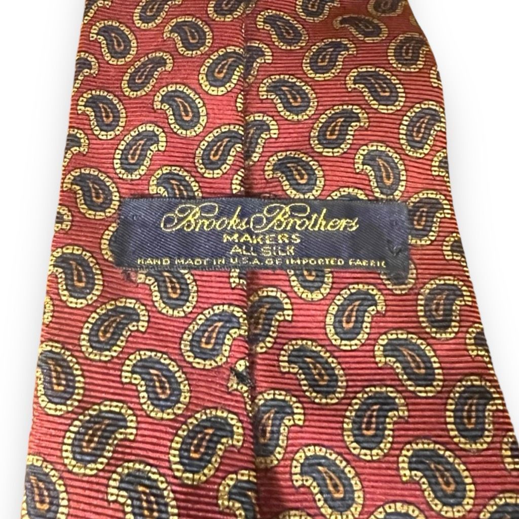 Brooks Brothers Red Paisley Brooks Brooks Brothers Neck Tie Handmade in Amer Size ONE SIZE - 3 Thumbnail