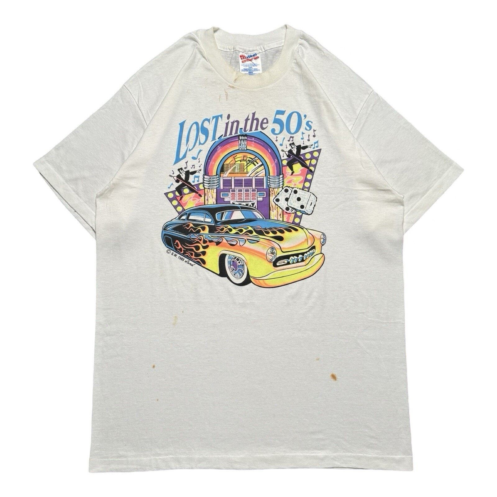 Vintage Vintage 90s Lost in the 50s Hot Rod Car T Shirt Dice L Size US L / EU 52-54 / 3 - 1 Thumbnail