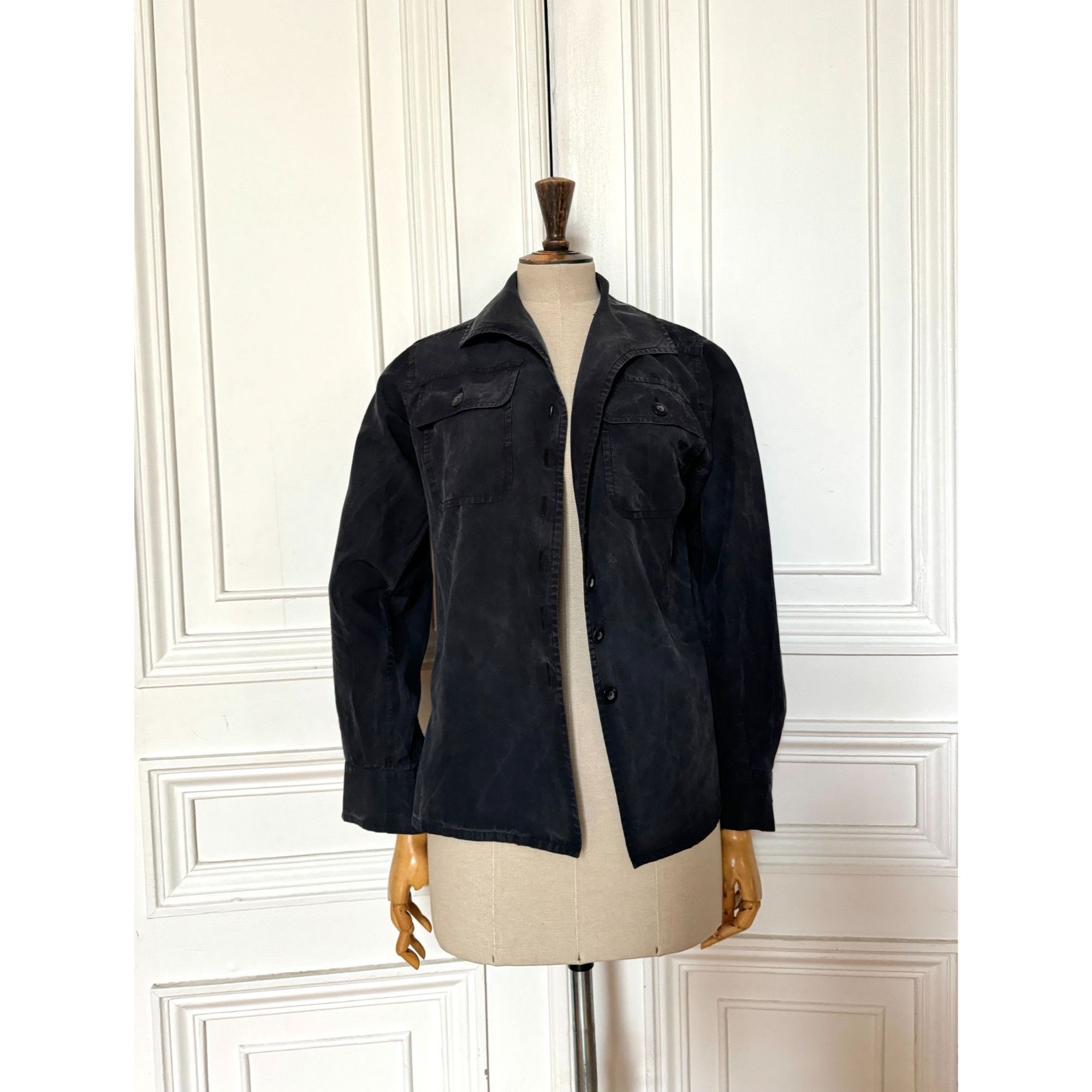Yves Saint Laurent Haute Couture Black Silk Size M / US 6-8 / IT 42-44 - 2 Thumbnail