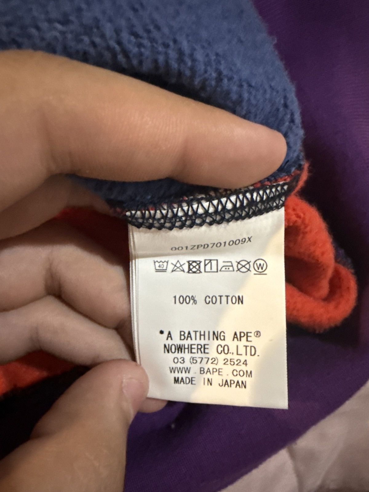 Bape COLOR CAMO FULL ZIP SHARK HOODIE (PURPLE) Size US L / EU 52-54 / 3 - 8 Thumbnail