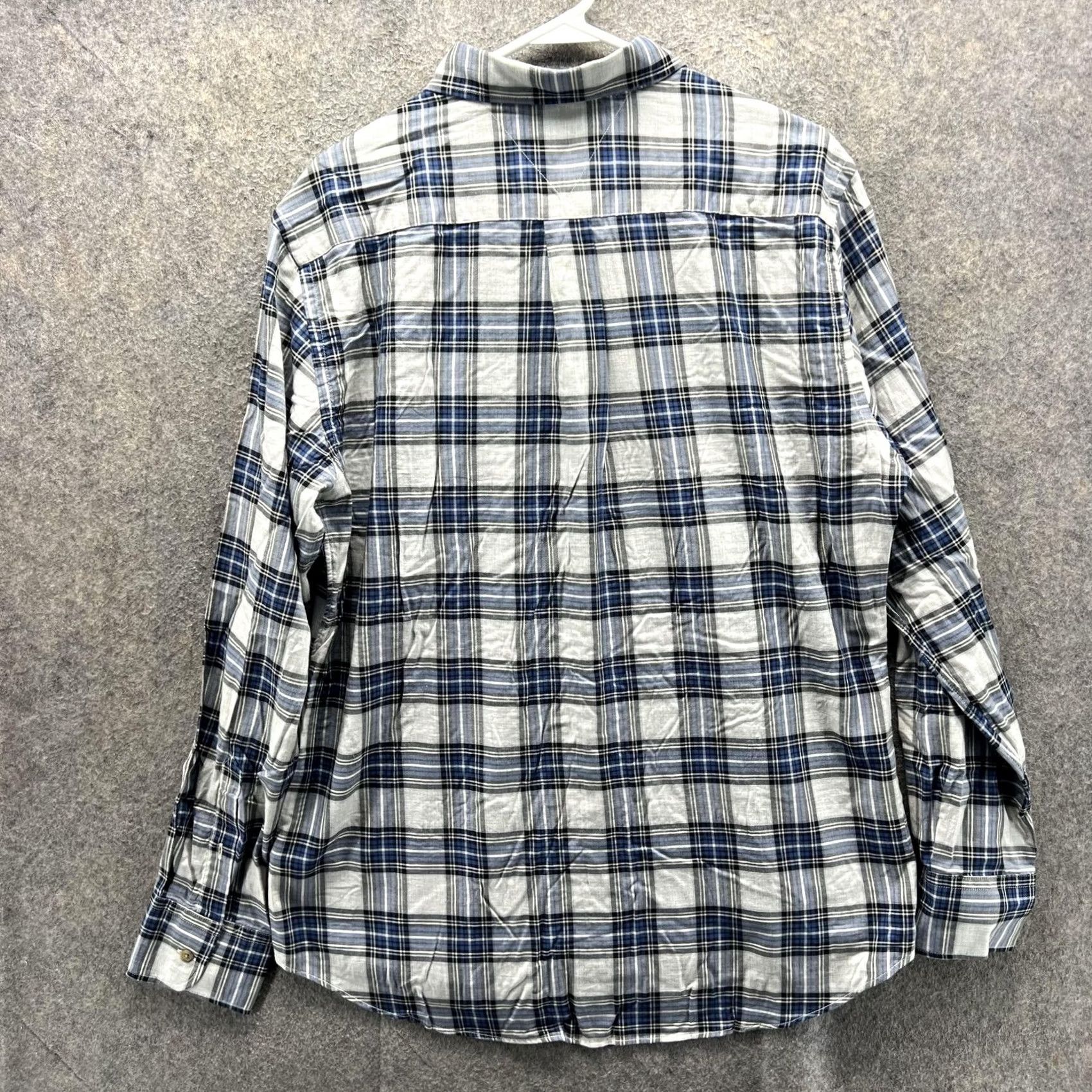Tommy Hilfiger Tommy Hilfiger Shirt Mens L Blue Gray Plaid Slim Fit Button-Down Casual Shirt Size US L / EU 52-54 / 3 - 2 Thumbnail