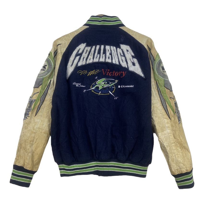 Japanese Brand Team Kawasaki Racing Spirit Challenge Dream Varsity Jacket Size US M / EU 48-50 / 2 - 1 Thumbnail