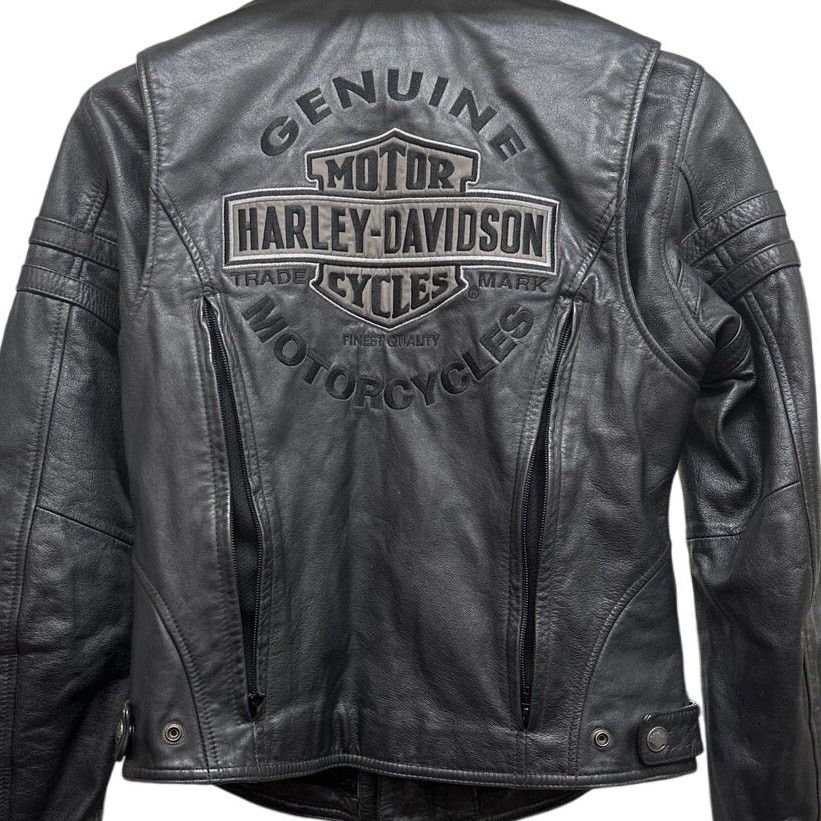 Harley Davidson Harley Davidson Leather Jacket Black Coat Small Riding Gear Size S / US 4 / IT 40 - 1 Thumbnail
