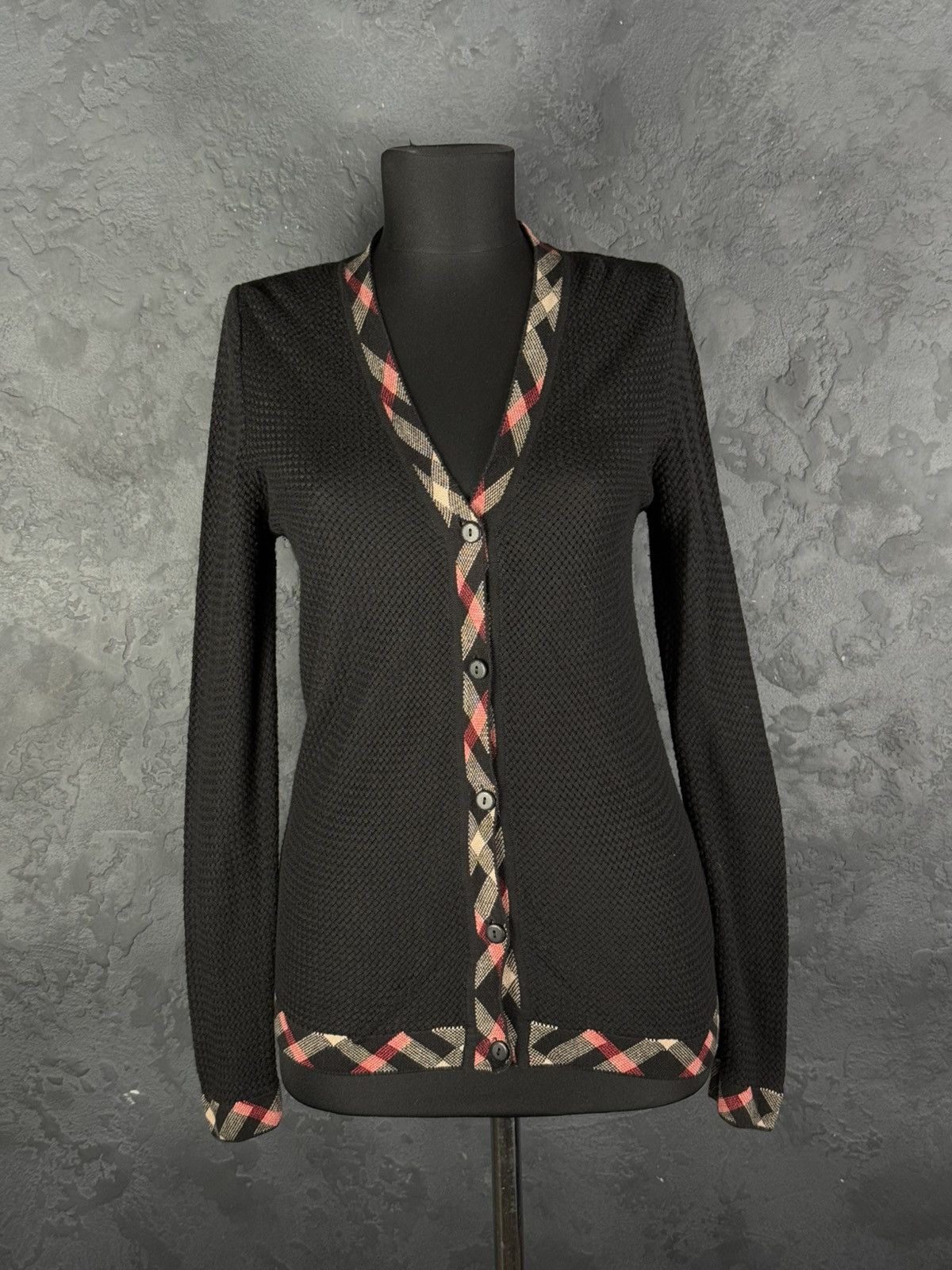 Burberry BURBERRY BRIT Black Viscose Silk Knit Cardigan Sweater SizeM Size M / US 6-8 / IT 42-44 - 4 Thumbnail