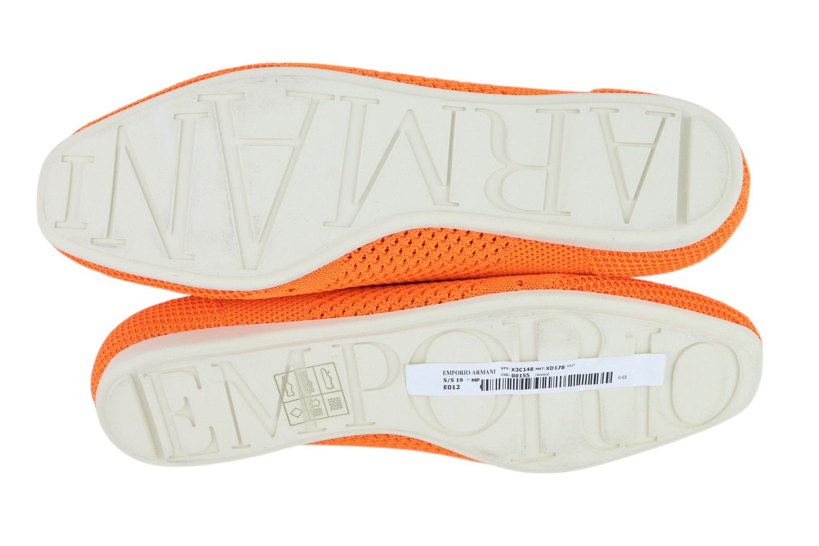 Emporio Armani X3C148 EU37 Orange Low Flat Sneakers 84779 Size US 6 / IT 36 - 7 Thumbnail