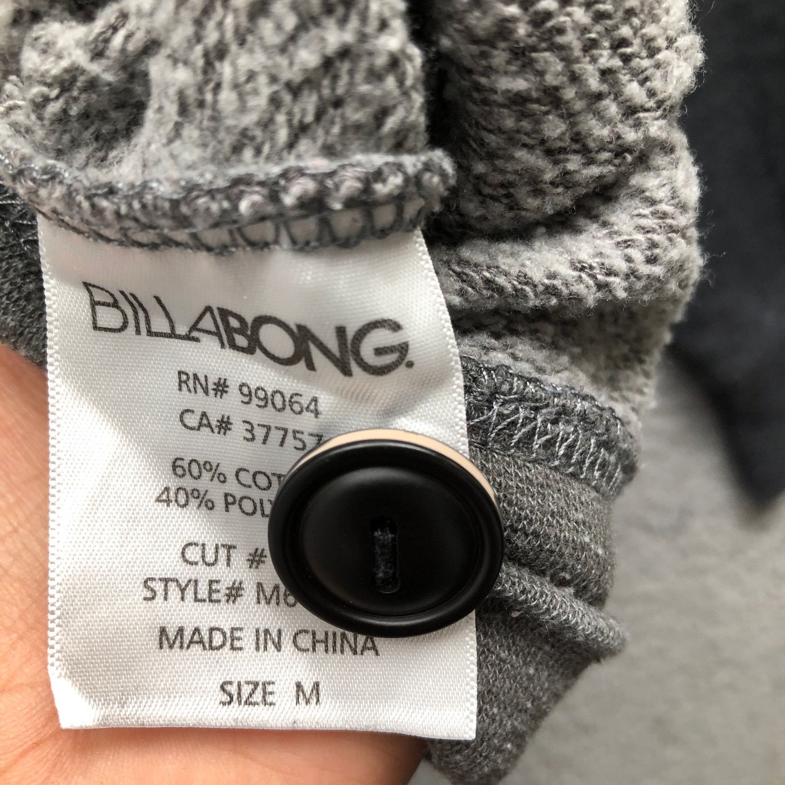 Billabong Billabong Sweatshirt Hoodie Mens Medium Long Sleeve Gray Size US M / EU 48-50 / 2 - 5 Thumbnail
