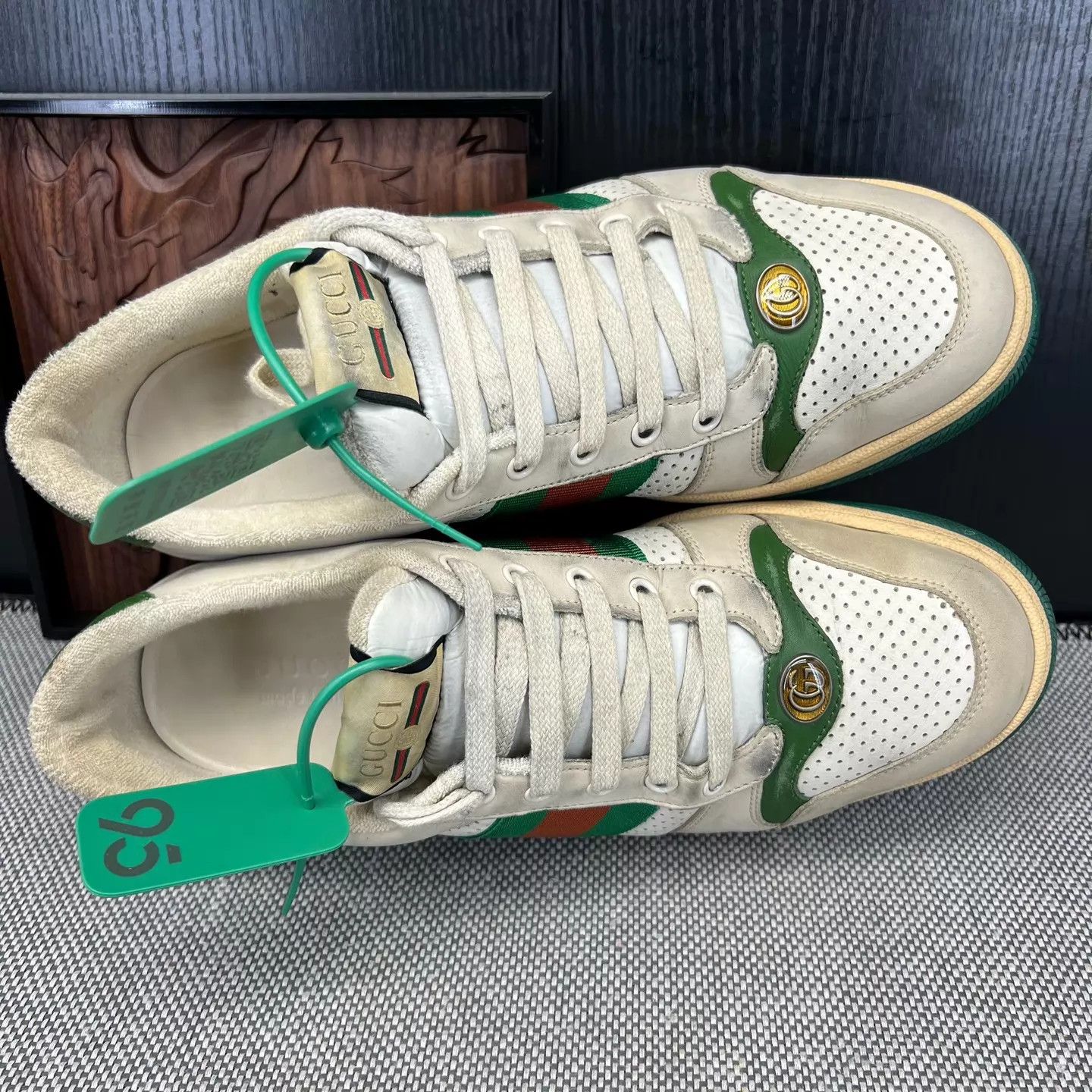 Gucci Gucci Distressed Sneakers gray-green US9 EU43 new box Size US 10 / EU 43 - 8 Thumbnail