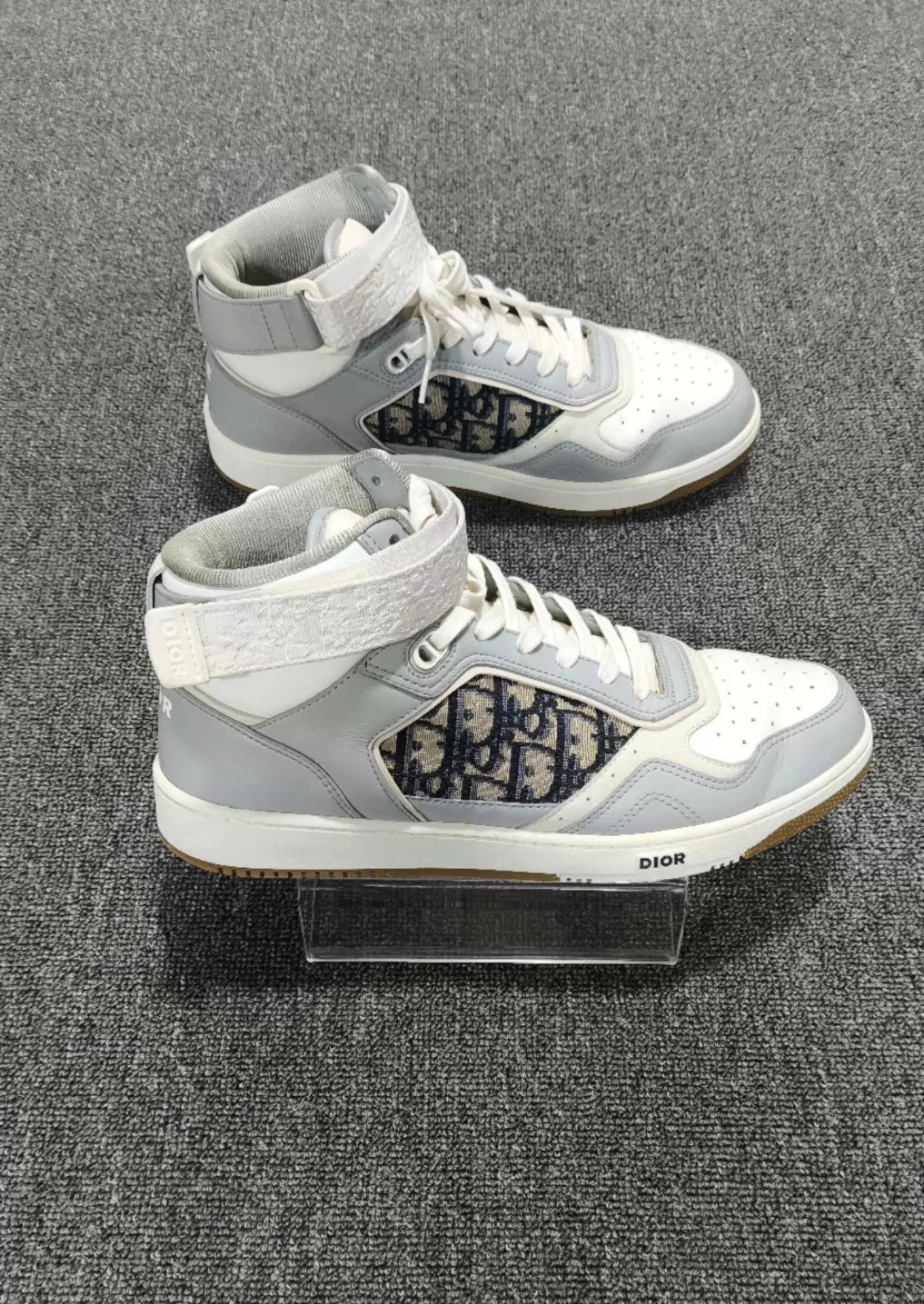 Dior Dior b27 high top velcro gray skate shoes 44 Size US 11 / EU 44 - 3 Thumbnail