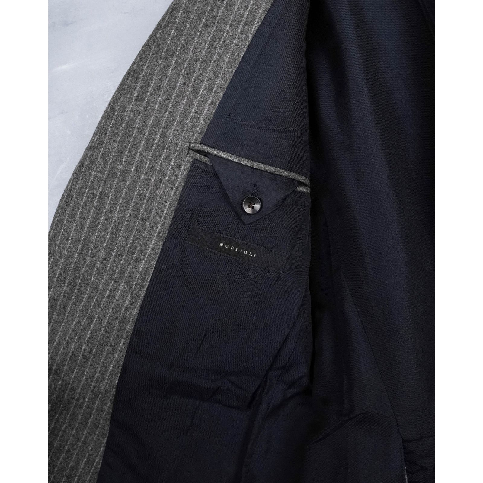 Boglioli Vintage boglioli classic gray pinstripe wool blazer jacket Size US L / EU 52-54 / 3 - 9 Thumbnail