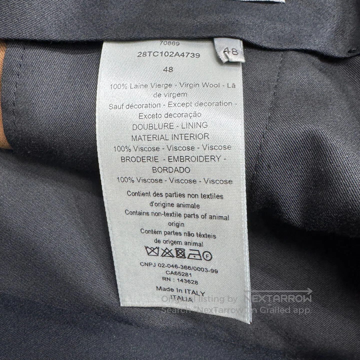Dior Dior TS Co-branded Embroidered Letter Wool Horned Pants| Size US 32 / EU 48 - 4 Thumbnail