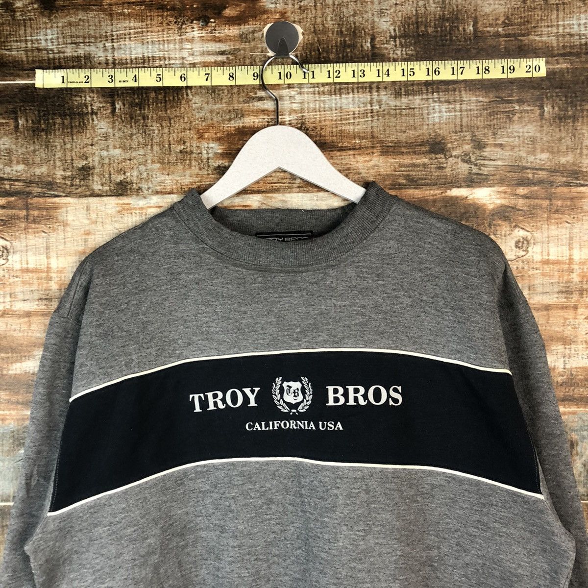 Japanese Brand × Vintage Troy Bros vintage Grey Sweatshirt #A2020 Size US M / EU 48-50 / 2 - 4 Thumbnail