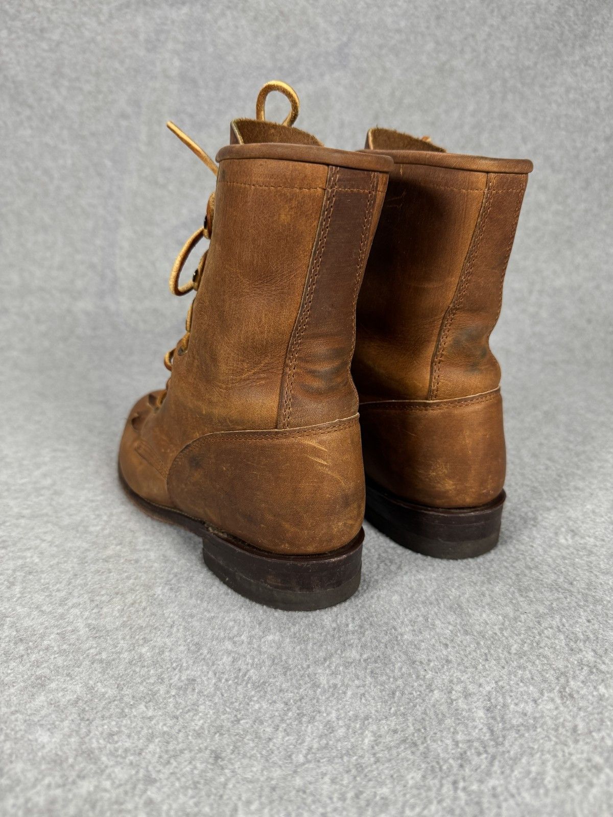 Justin Boots Justin Boots Womens 5 Brown Leather Lace Up Roper USA VTG Size US 5 / IT 35 - 10 Thumbnail