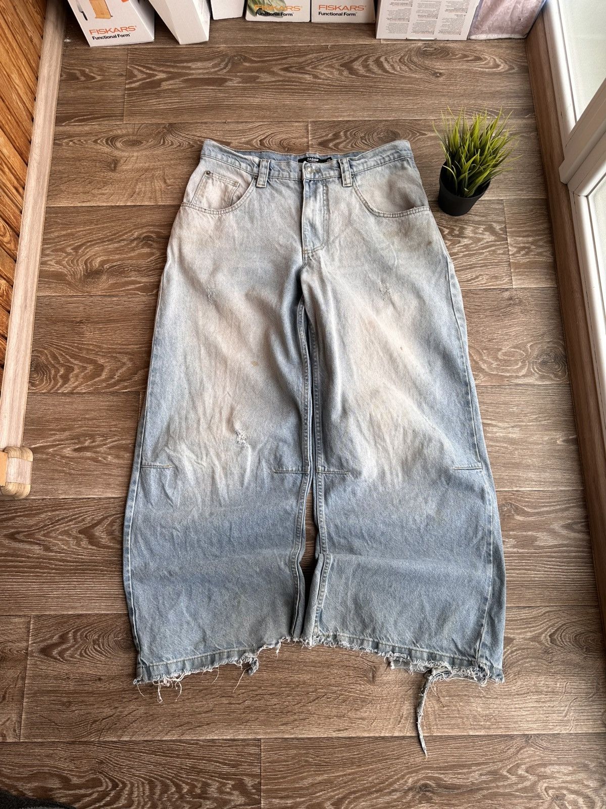 Jaded London 🔥 Opium Smokey Baggy Jeans Distressed Work Pants Denim Y2K Size US 30 / EU 46 - 2 Thumbnail