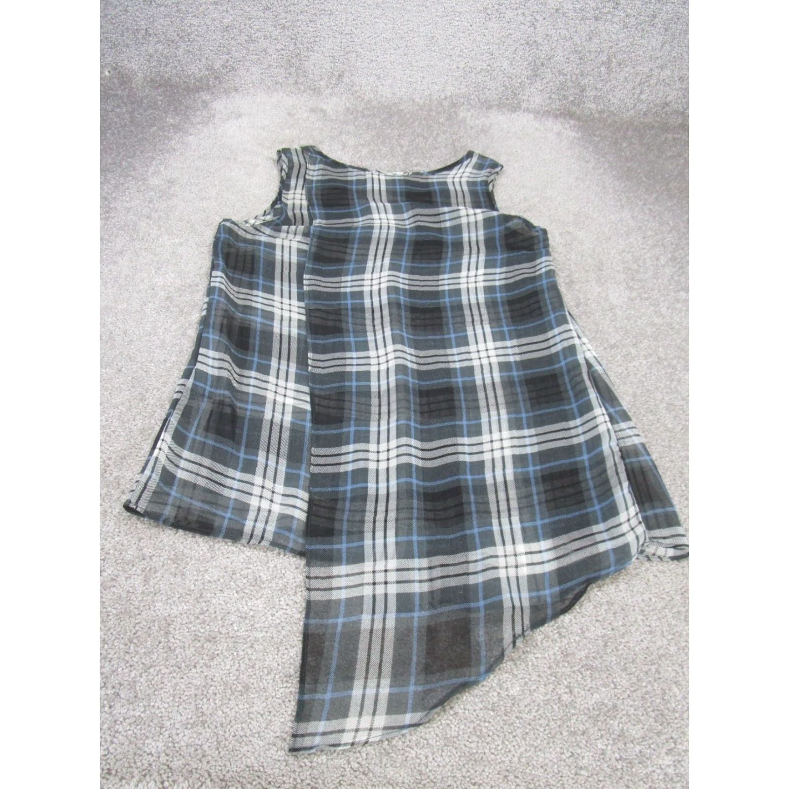 Vintage Maeve Shirt Womens Medium Black Plaid Cami Blouse Size M / US 6-8 / IT 42-44 - 3 Thumbnail